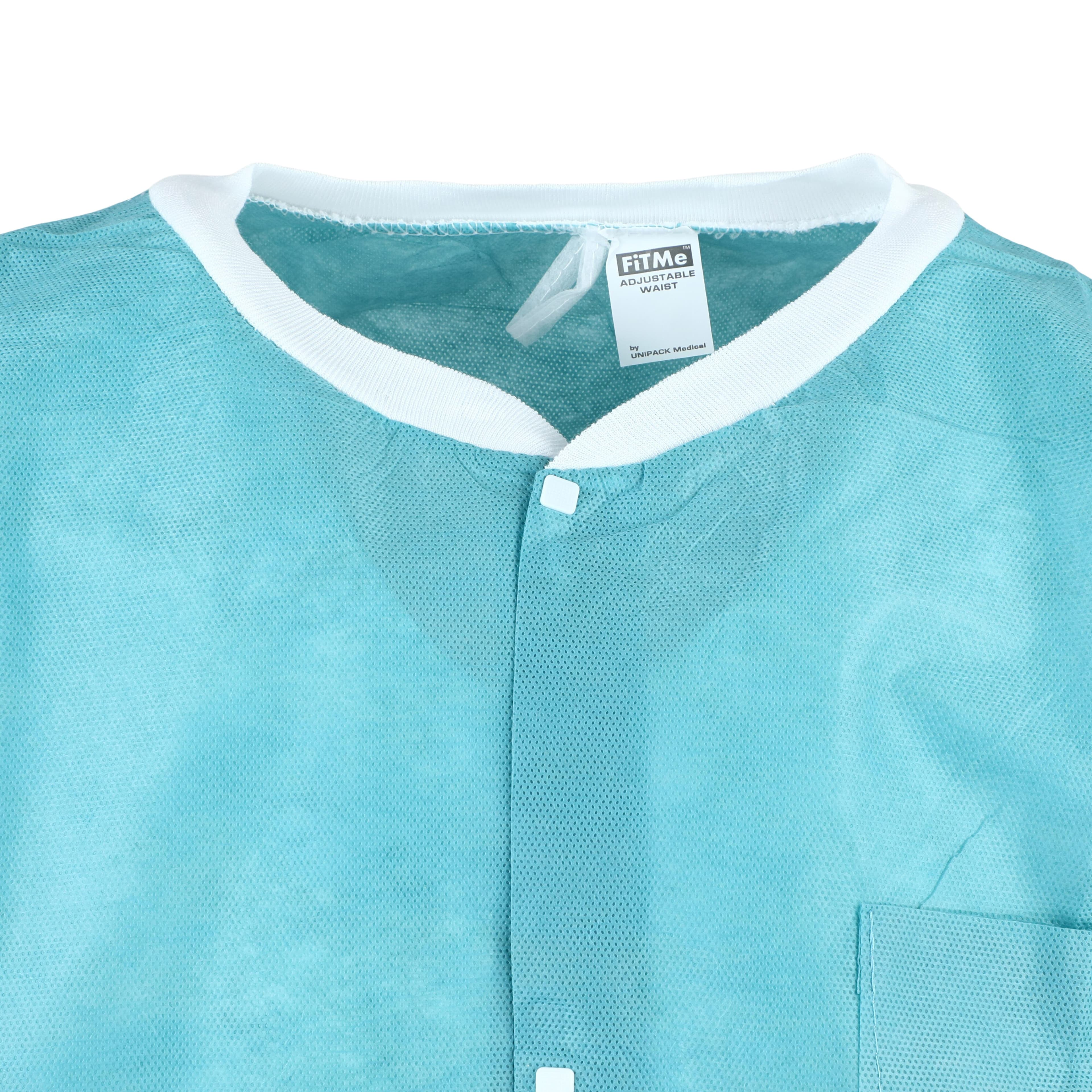 Dukal FitMe Lab Coat, Teal/Green, Large, 10/Pack, UGC-6605-L thumbnail 6