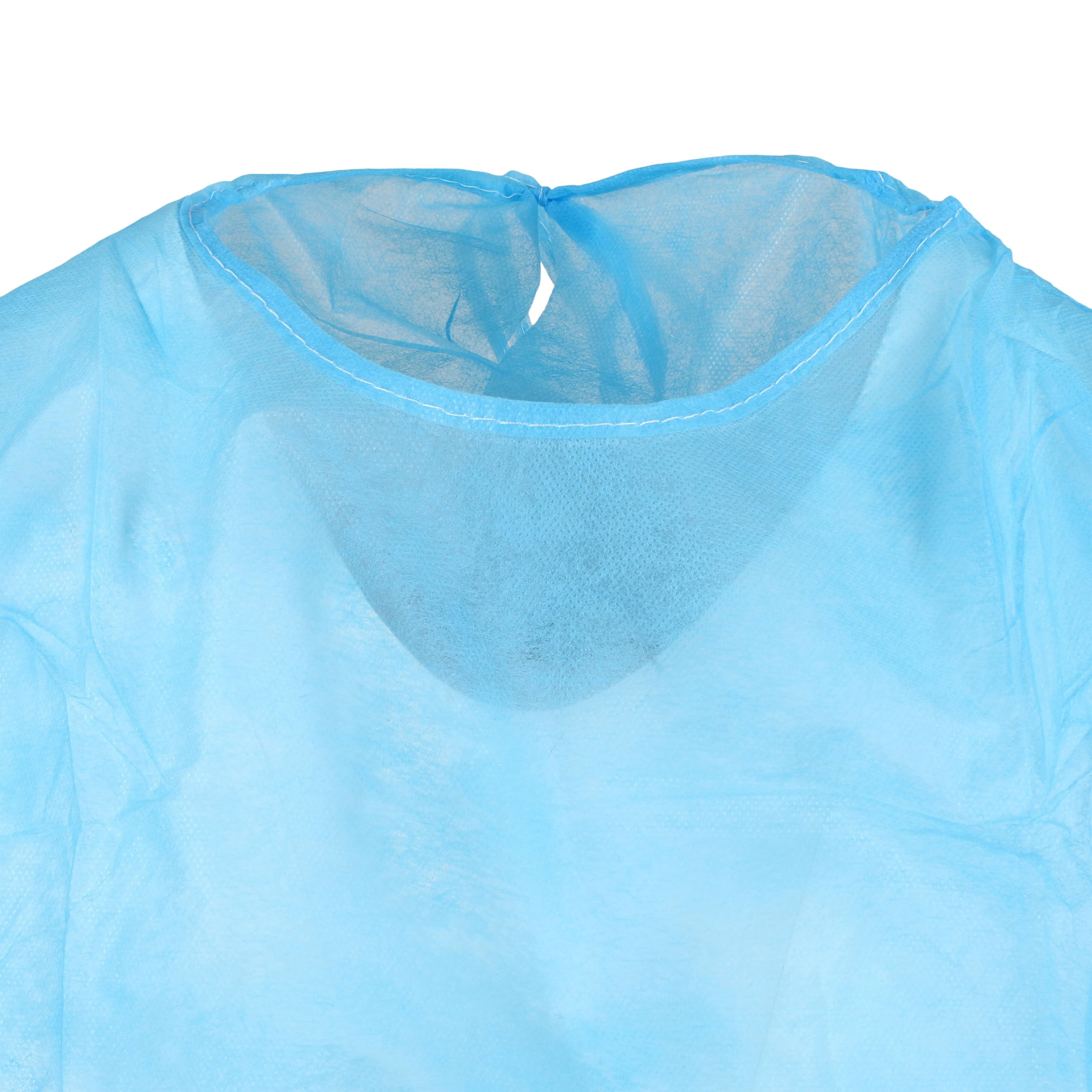 Dukal Isolation Gown, Blue, Non-Sterile, Elastic Cuff, 10/Pack, 301BL thumbnail 5