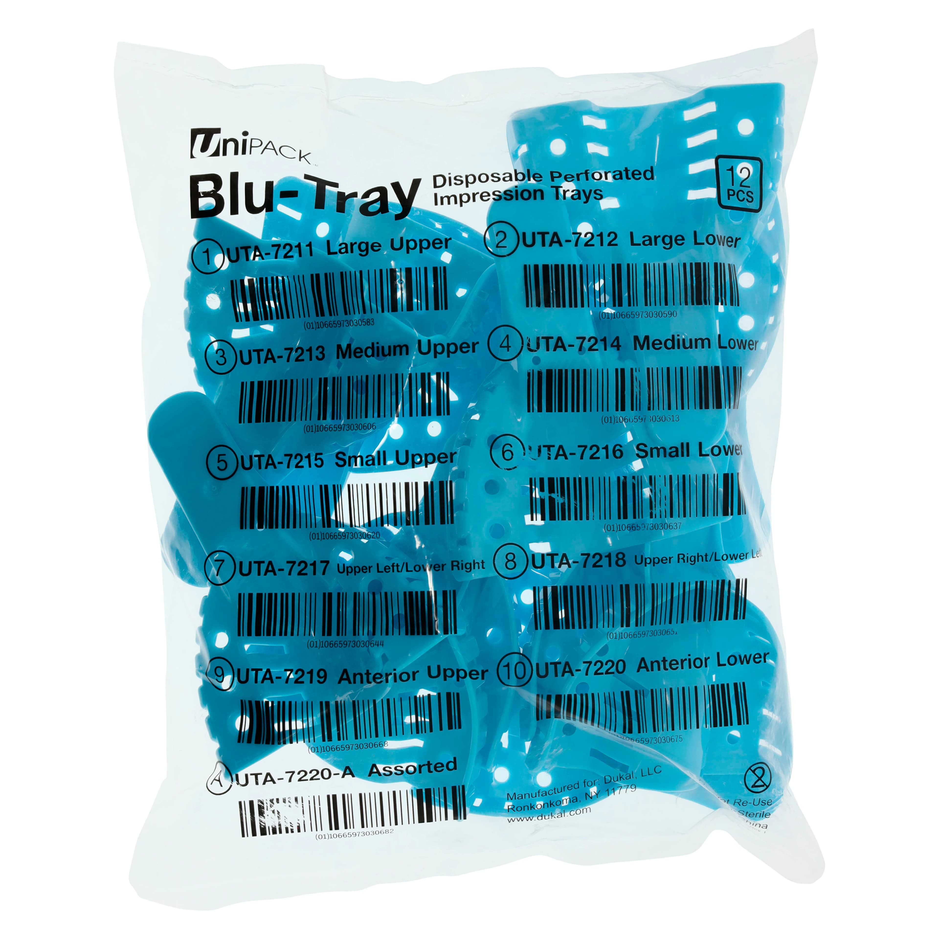 BLU-TRAY Impression Tray, Perforated, 12/Bag thumbnail 3