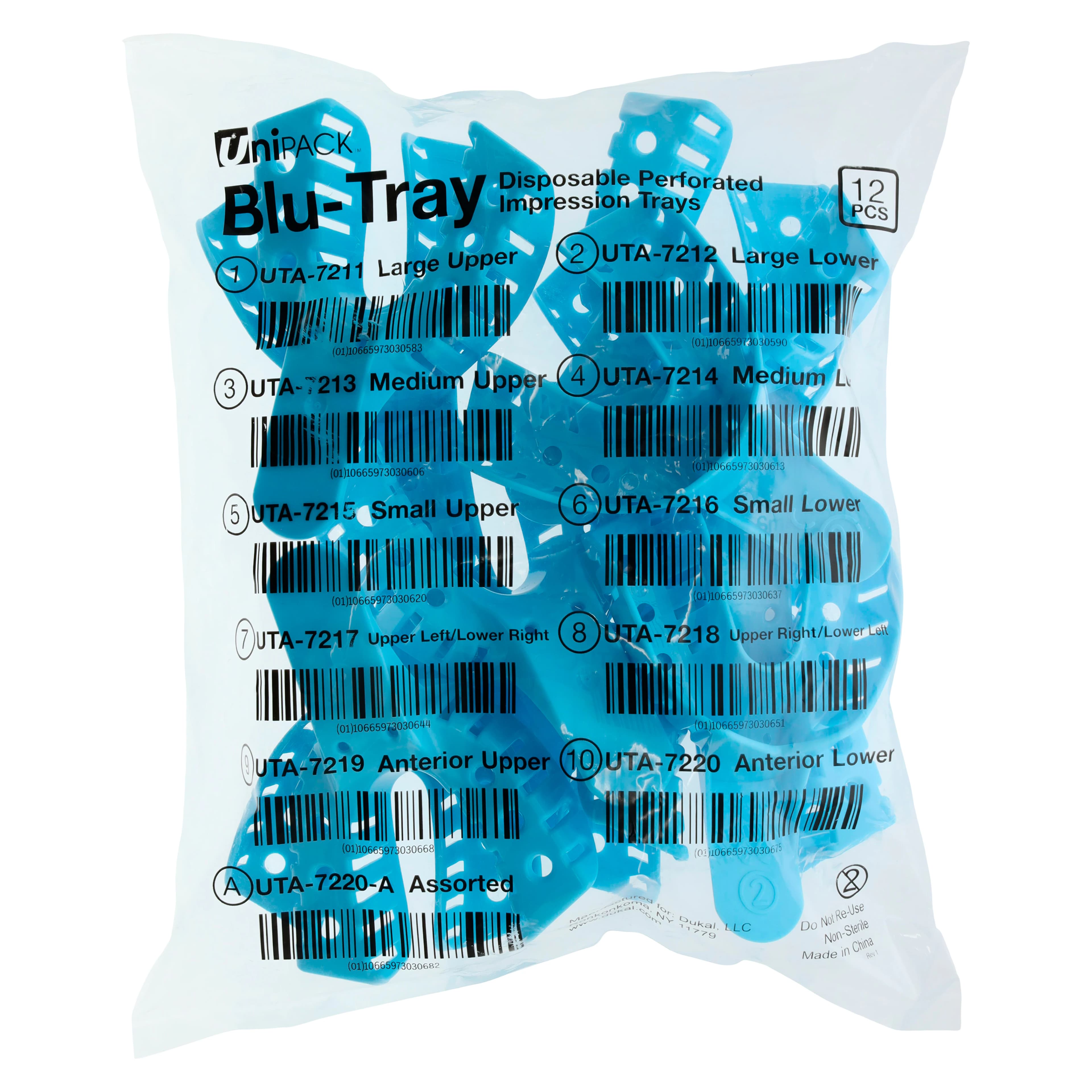 BLU-TRAY Impression Tray, Perforated, 12/Bag thumbnail 3