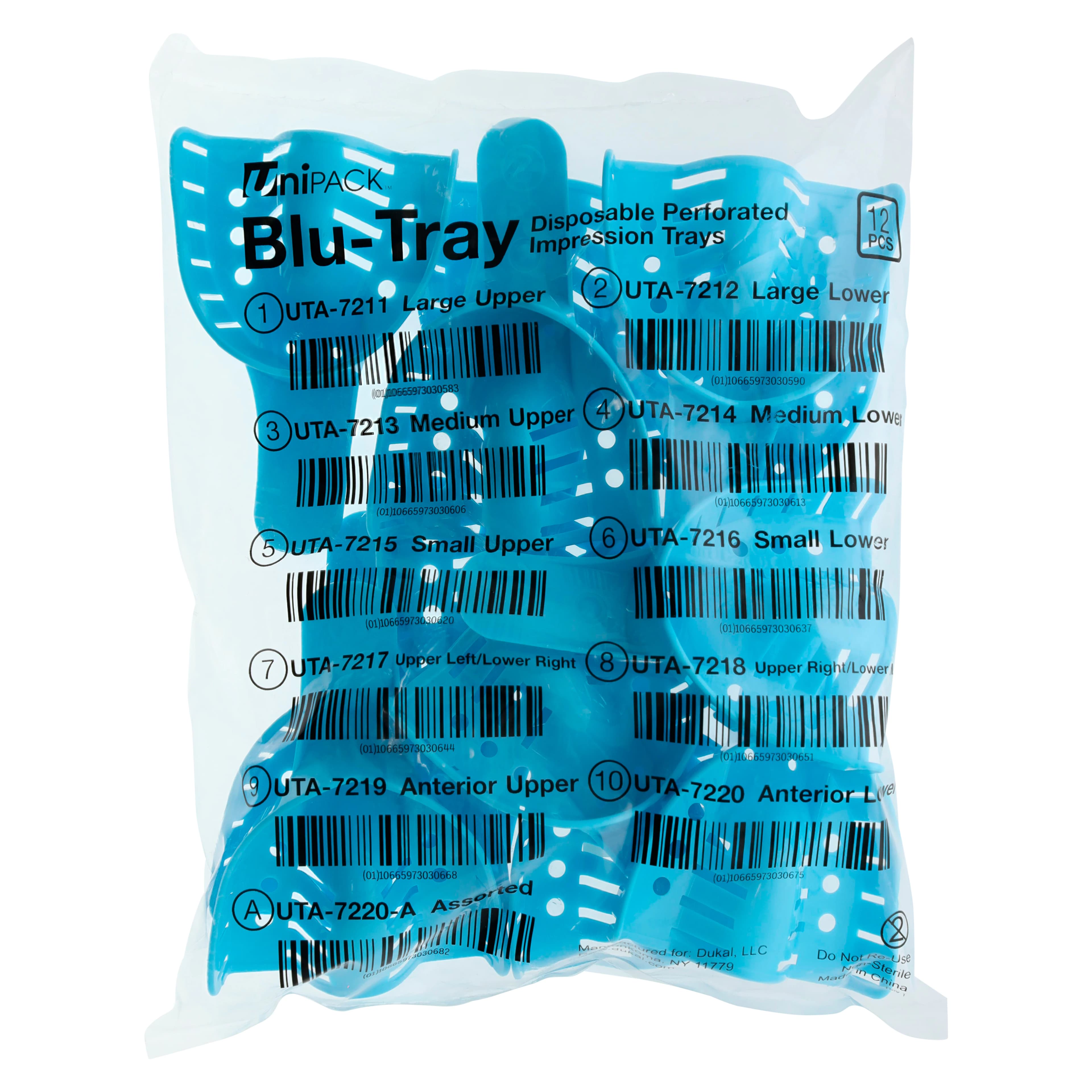 BLU-TRAY Impression Tray, Perforated, 12/Bag thumbnail 3