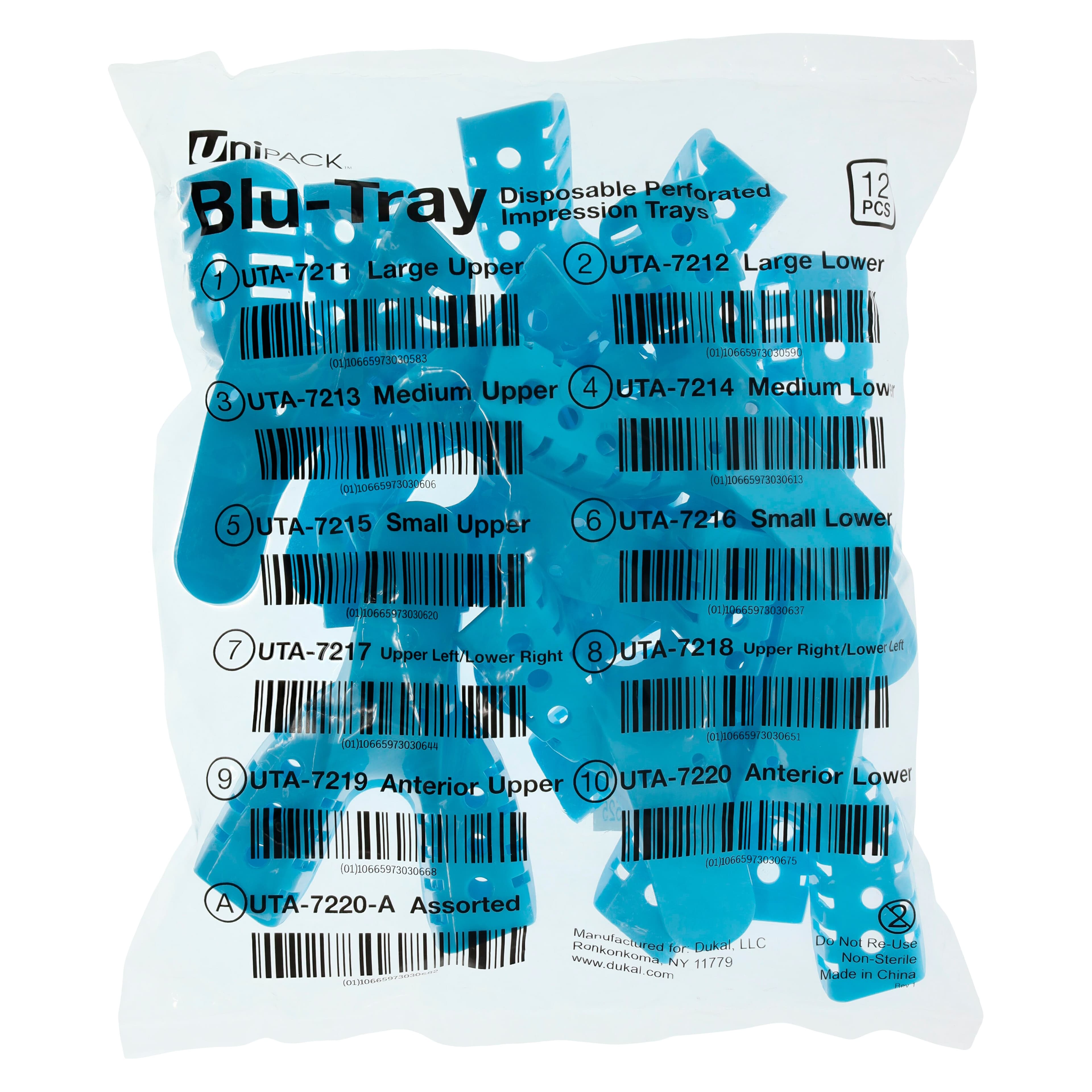 BLU-TRAY Impression Tray, Perforated, 12/Bag thumbnail 3