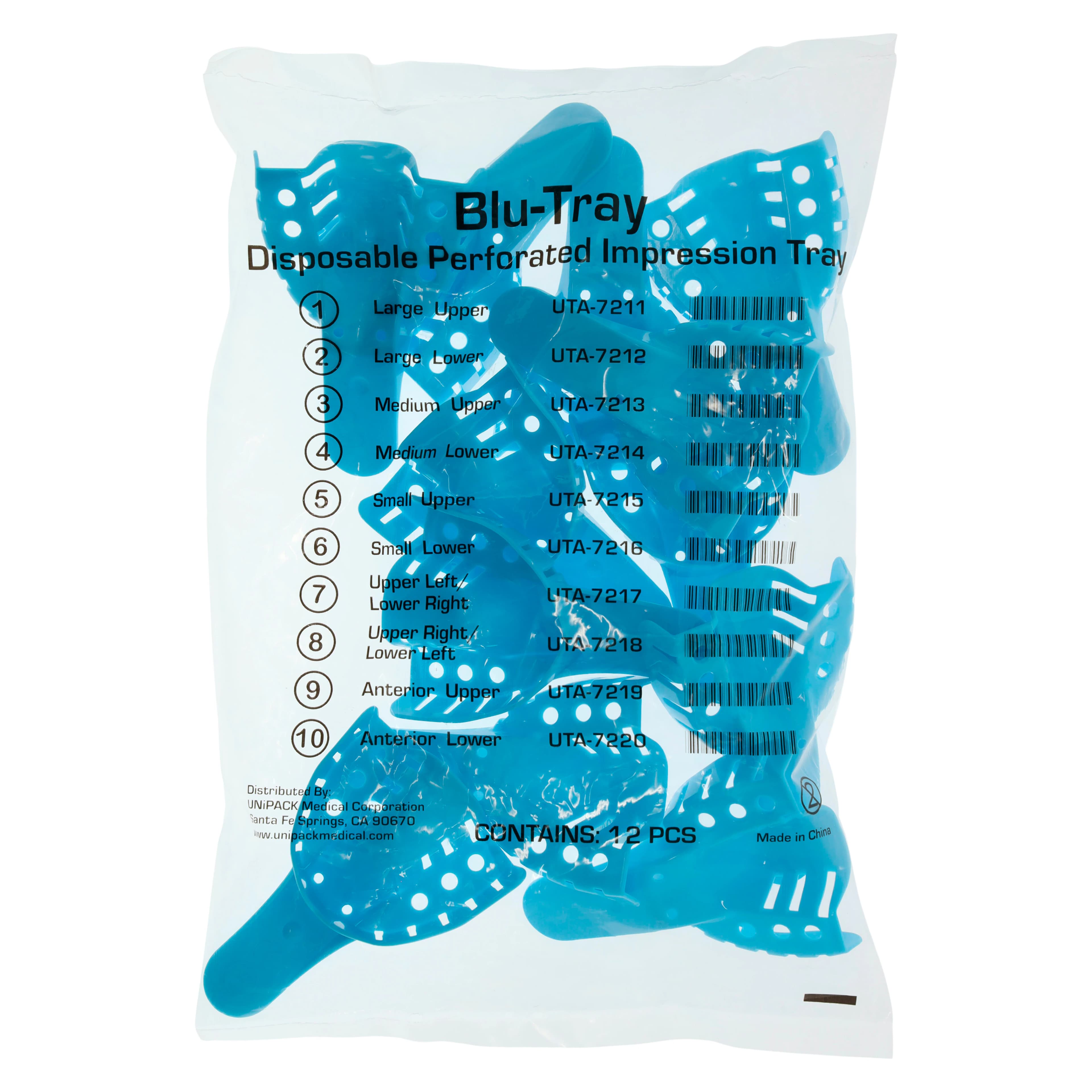 BLU-TRAY Impression Tray, Perforated, 12/Bag thumbnail 3