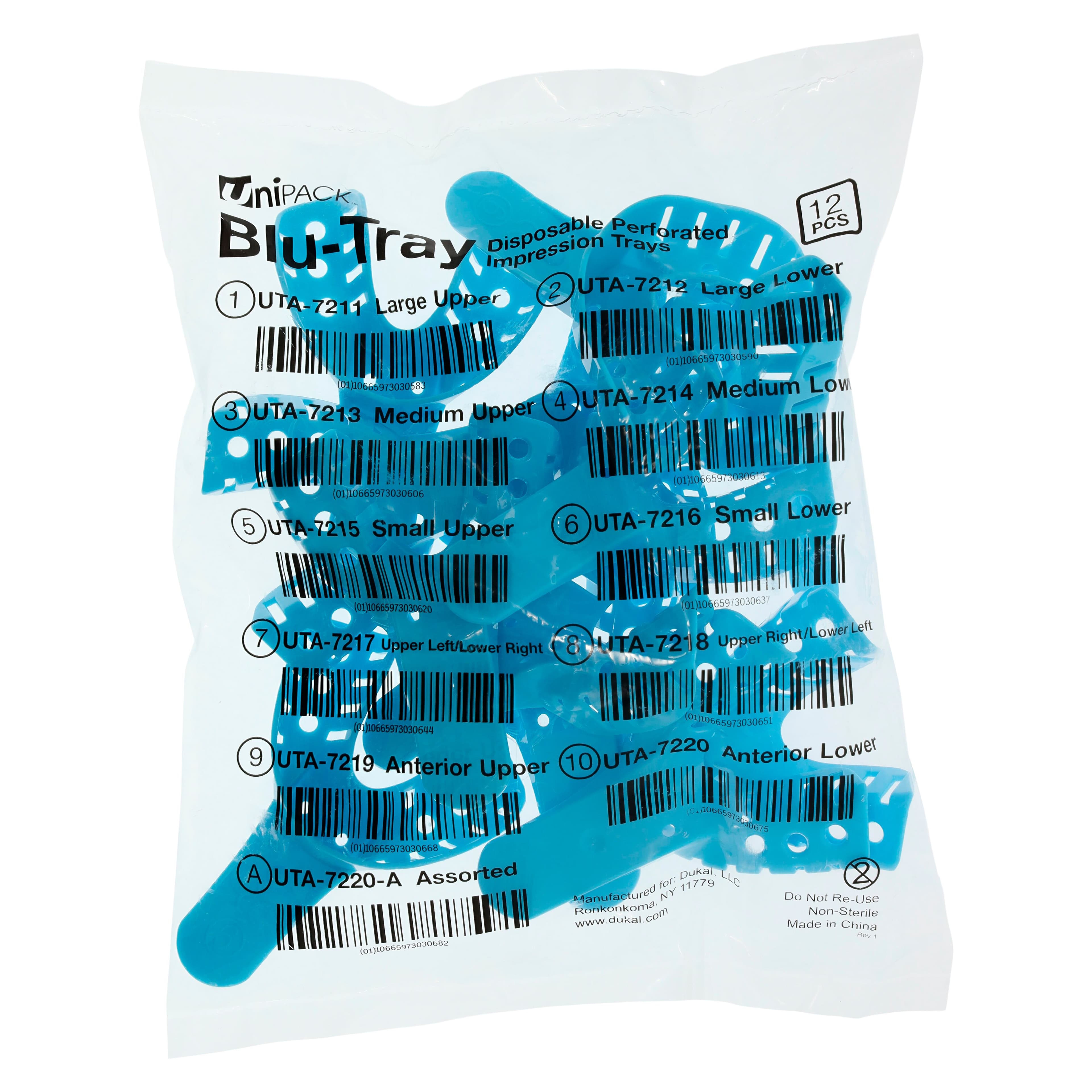 BLU-TRAY Impression Tray, Perforated, 12/Bag thumbnail 3