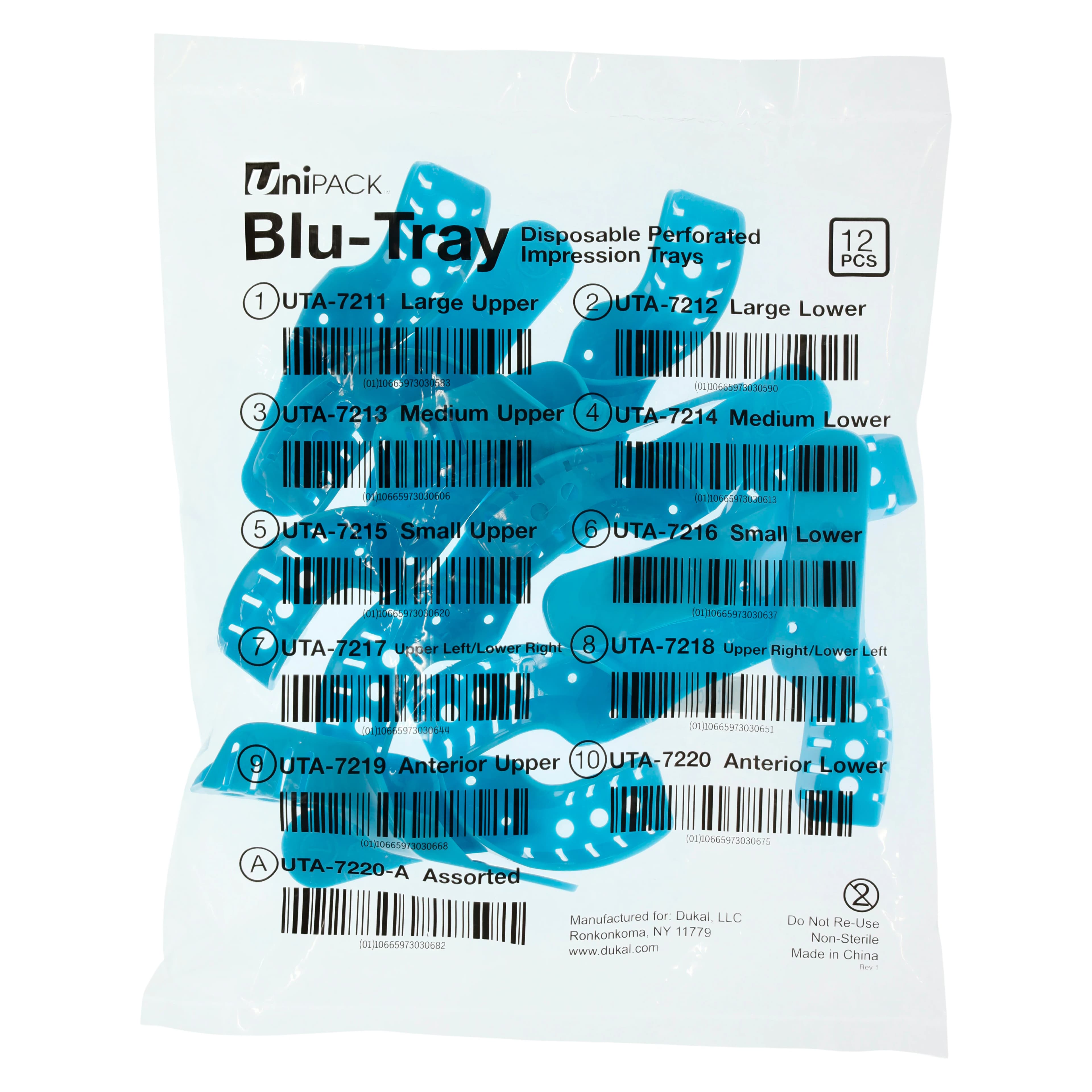 BLU-TRAY Impression Perforated Quad Tray, 12/Bag thumbnail 3