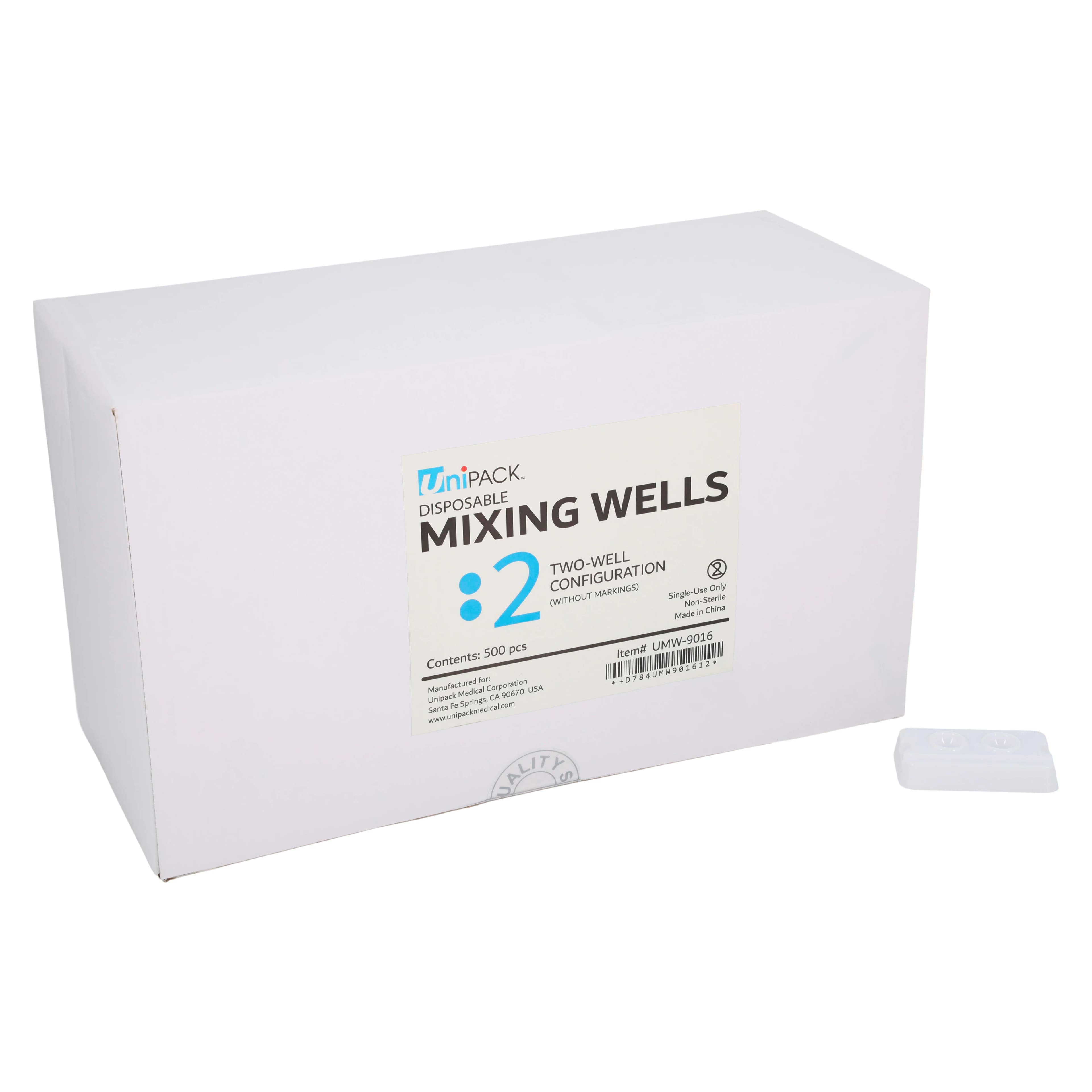 Mixing Wells, 2 Well with 1.2 mL Markings, White, 500/Box, UMW-9016 thumbnail 2
