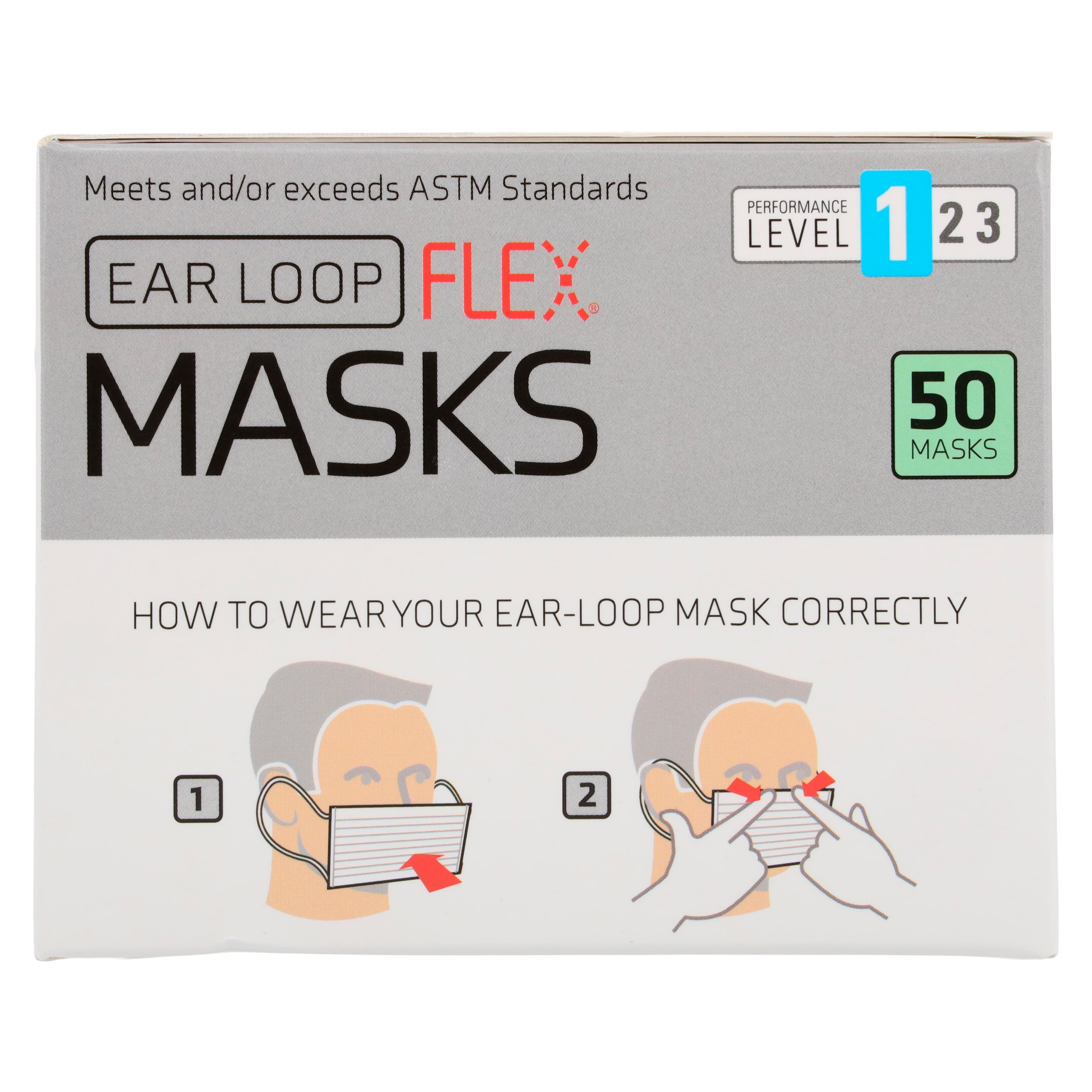 Unipack Medical Earloop Flex Mask Level 1, ASTM Level 1, Green, 50/Box thumbnail 8