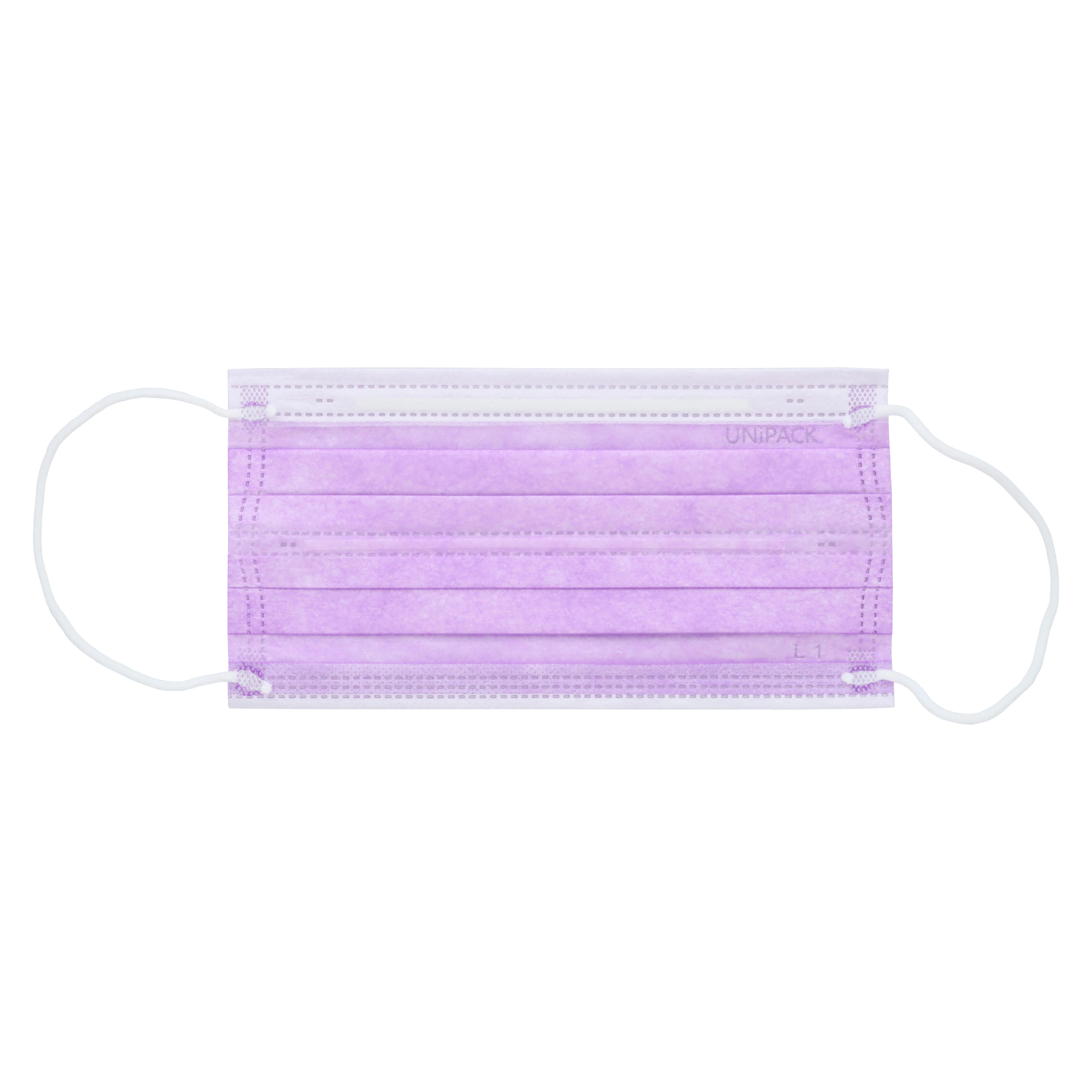 Unipack Medical Earloop Flex Mask Level 1, ASTM Level 1, Lavender, 50/Box thumbnail 5