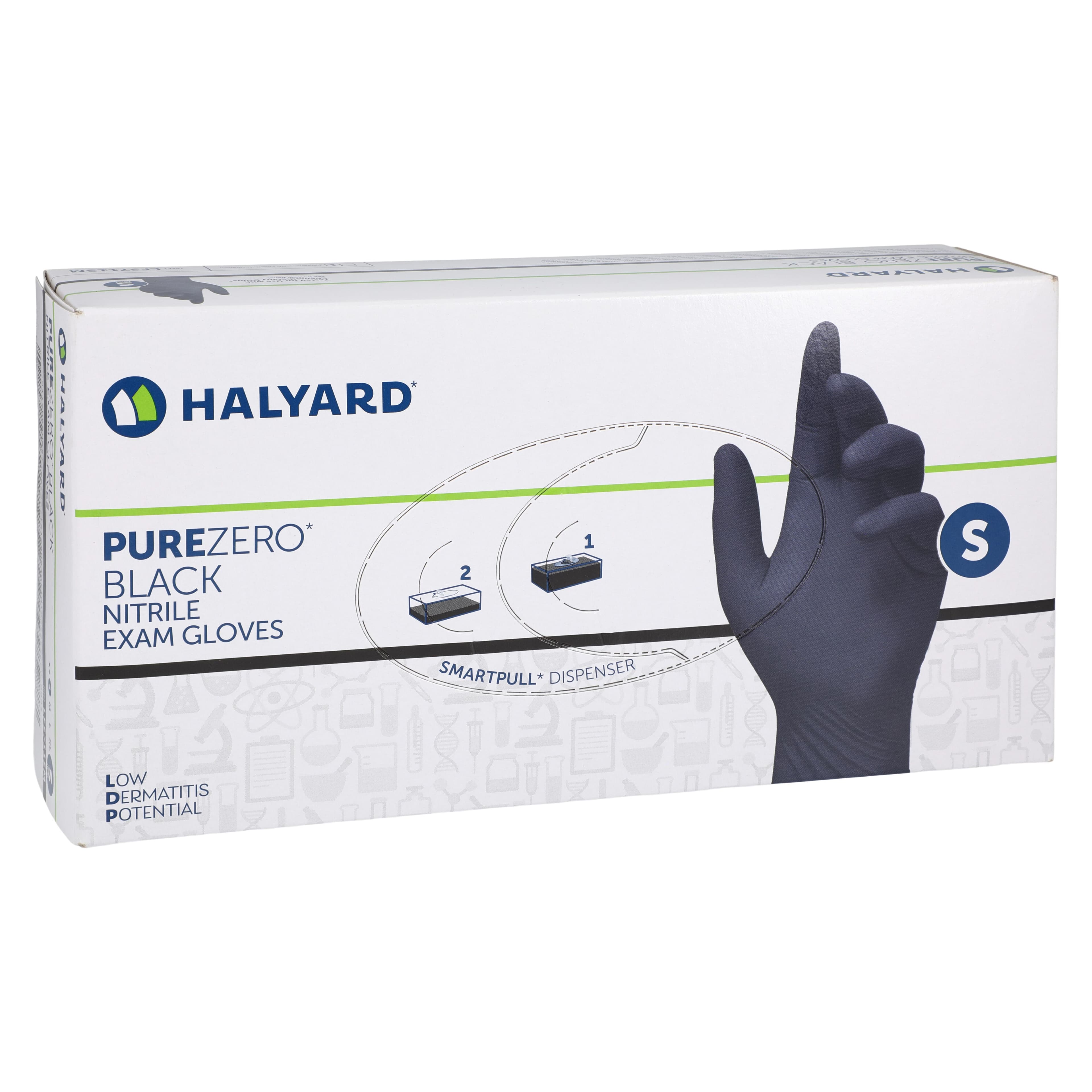 Purezero Nitrile Exam Gloves, Small, Black, Non-Sterile, 100/Box thumbnail 3