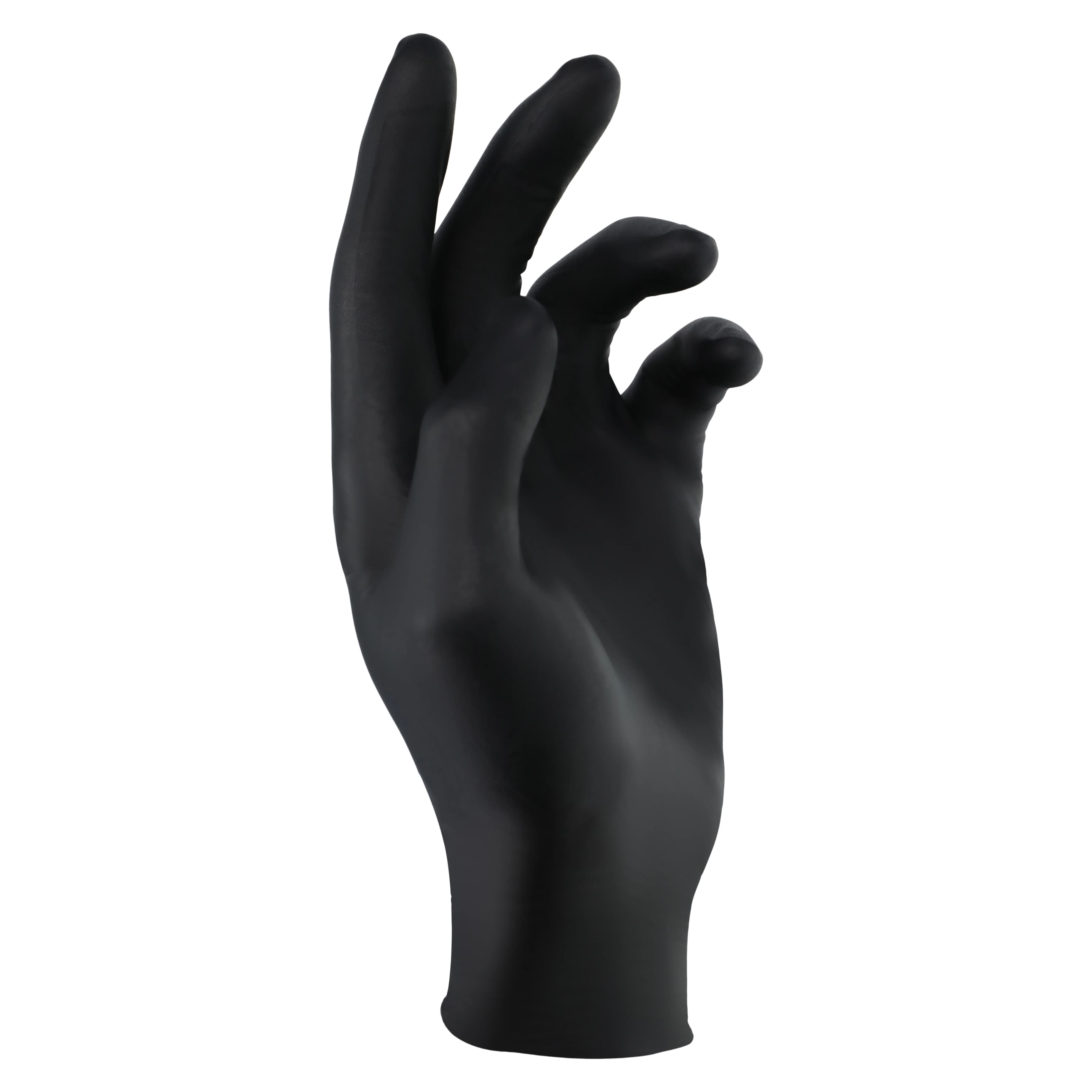 Purezero Nitrile Exam Gloves, X-Small, Black, Non-Sterile, 100/Box thumbnail 2
