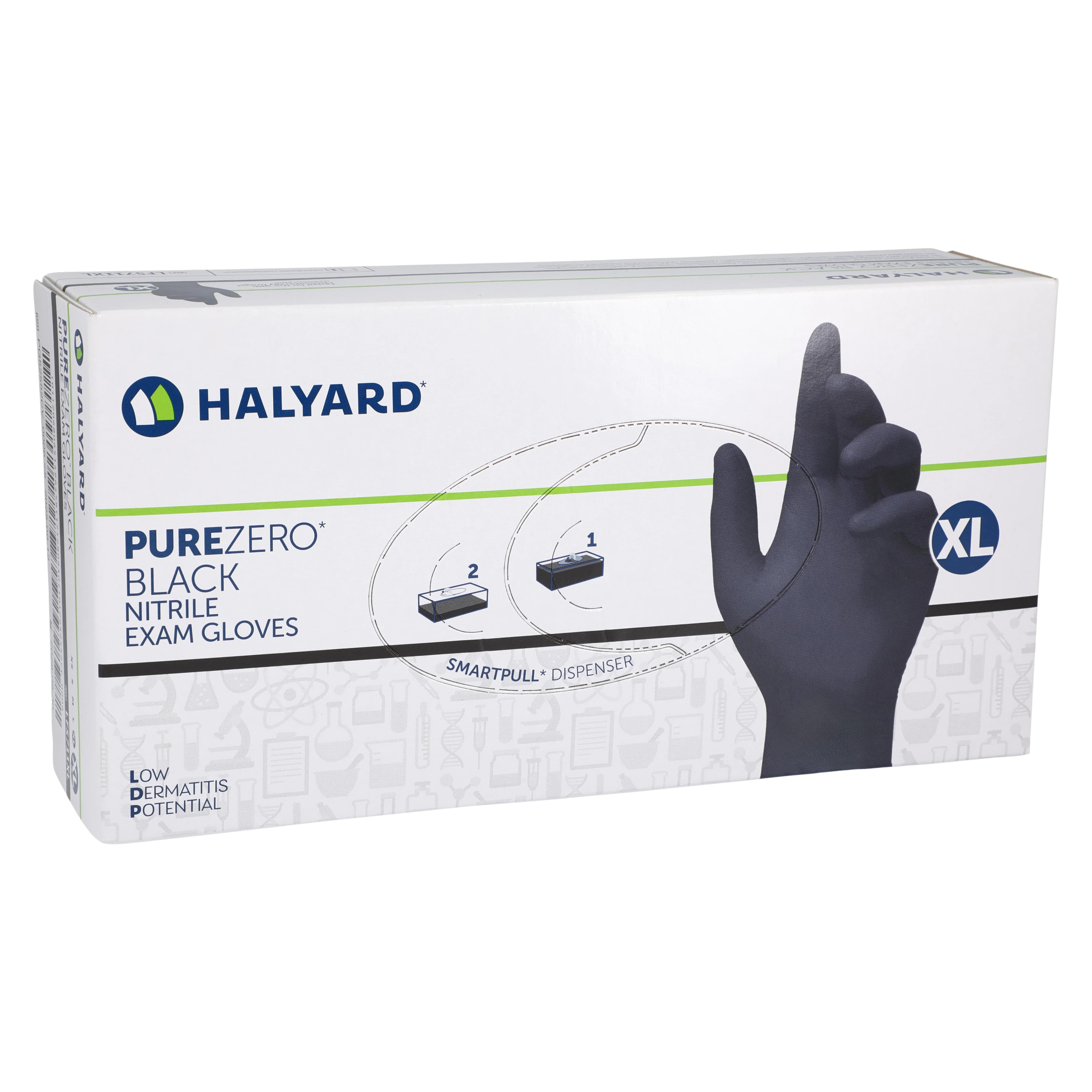 Purezero Nitrile Exam Gloves, X-Large, Black, Non-Sterile, 90/Box thumbnail 3