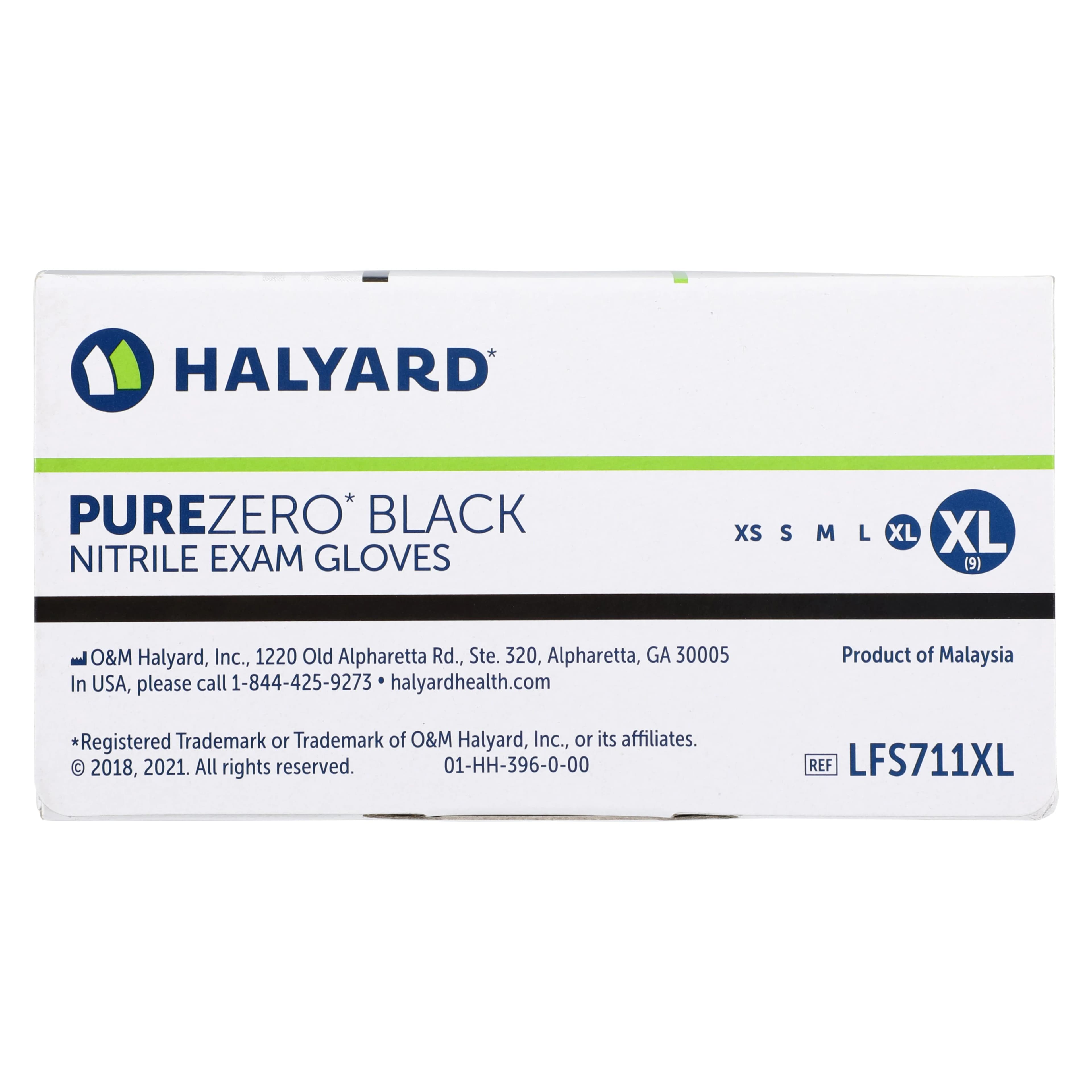 Purezero Nitrile Exam Gloves, X-Large, Black, Non-Sterile, 90/Box thumbnail 5