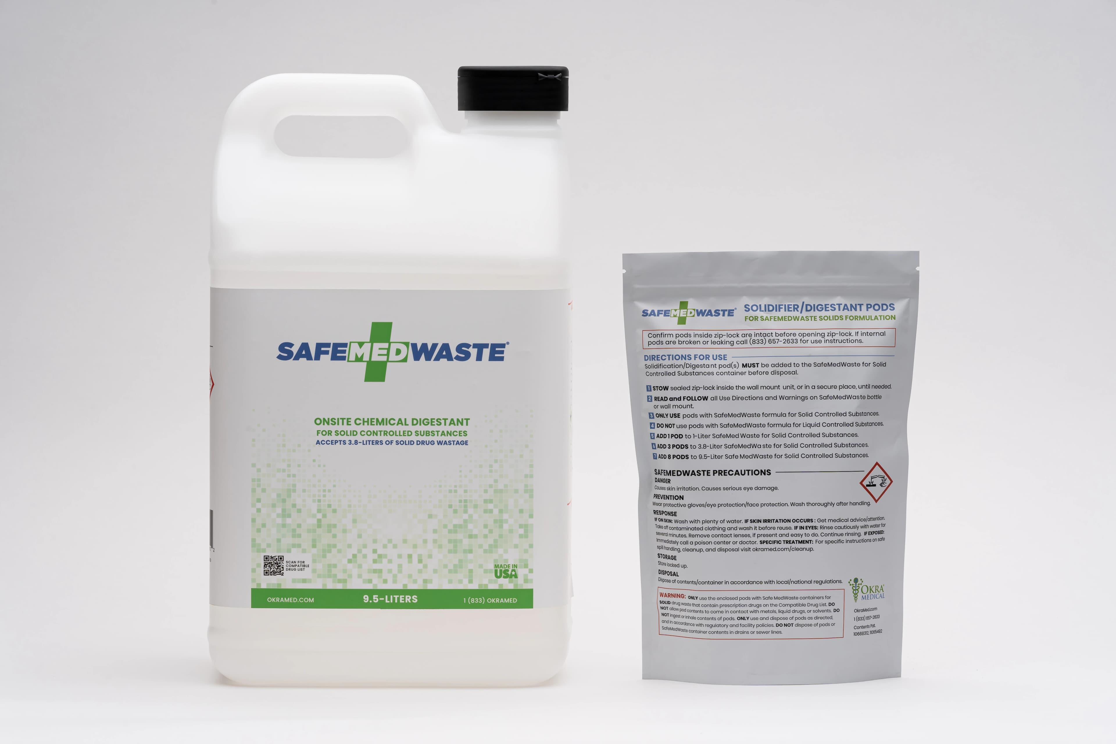SafeMedWaste Solid Medication Disposal Container, 9.5 Liter, 4/Case - SMW 9.5-Liter Solid Med Disp - Image 1