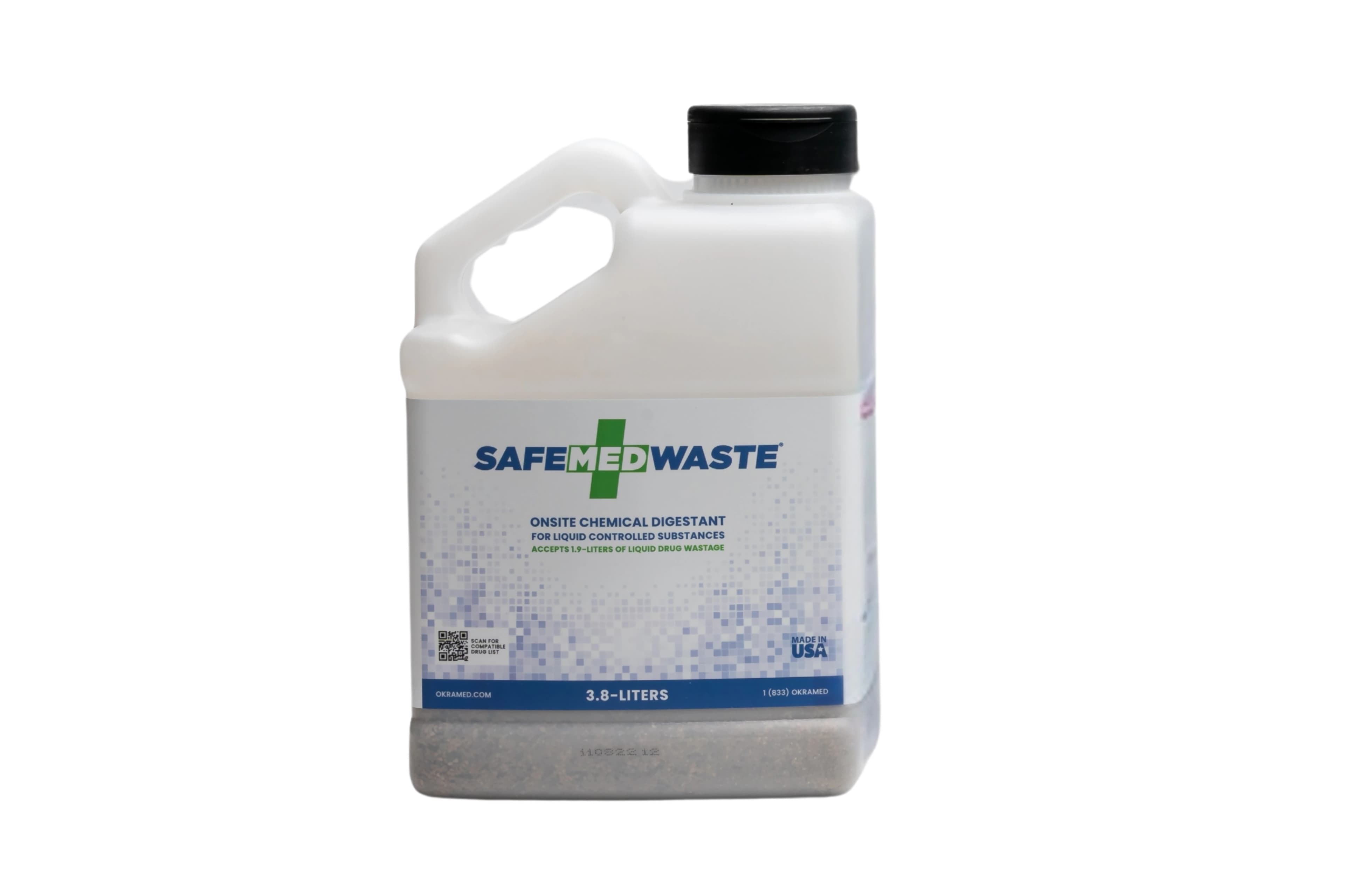 SafeMedWaste Medication Disposal Container, 3.8L Liquid, 8/Case - SMW 3.8-Liter Liquid Med Disp - Image 1