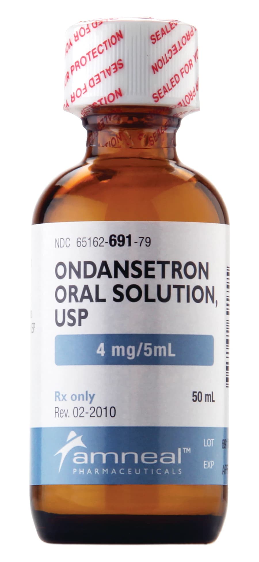 Ondansetron HCl Oral Solution, 4mg/mL, 50mL Bottle, Amneal - Ondansetron HCl Oral Solution - Image 1