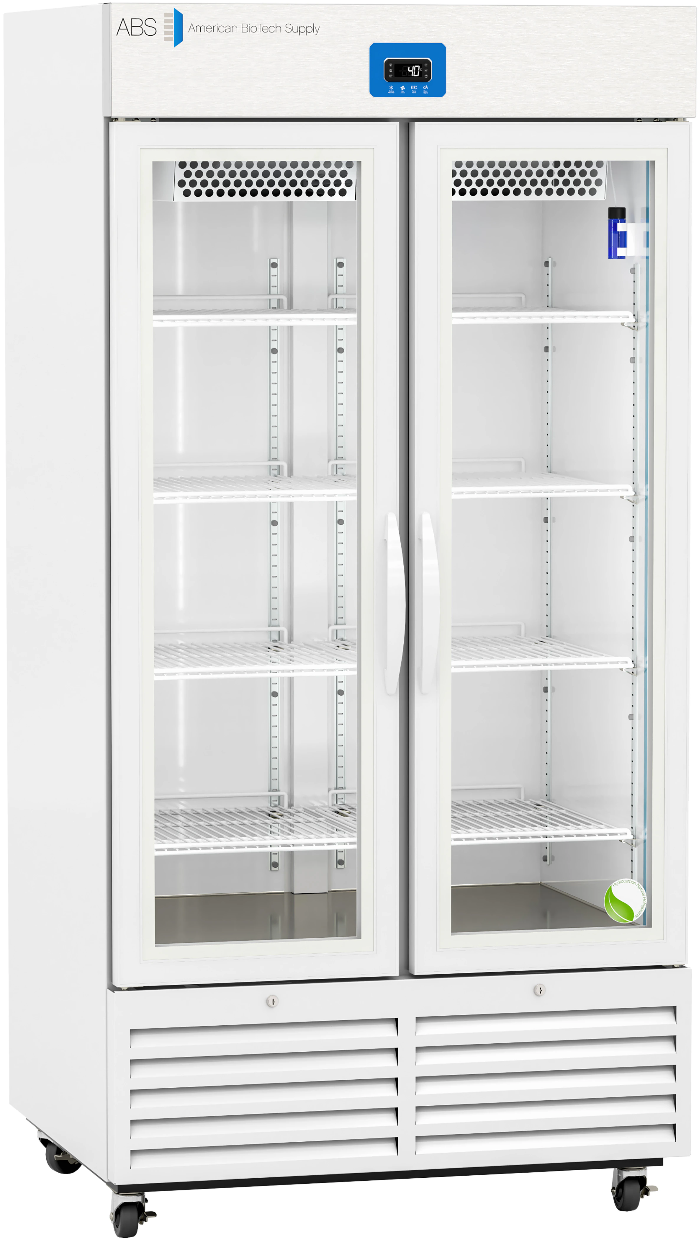 Premier Laboratory Refrigerator, 36 cu ft, 2 Glass Doors, Self-Closing, +2 to 15°C, Cycle Defrost - Premier Lab Refrig Glass Door - Image 1