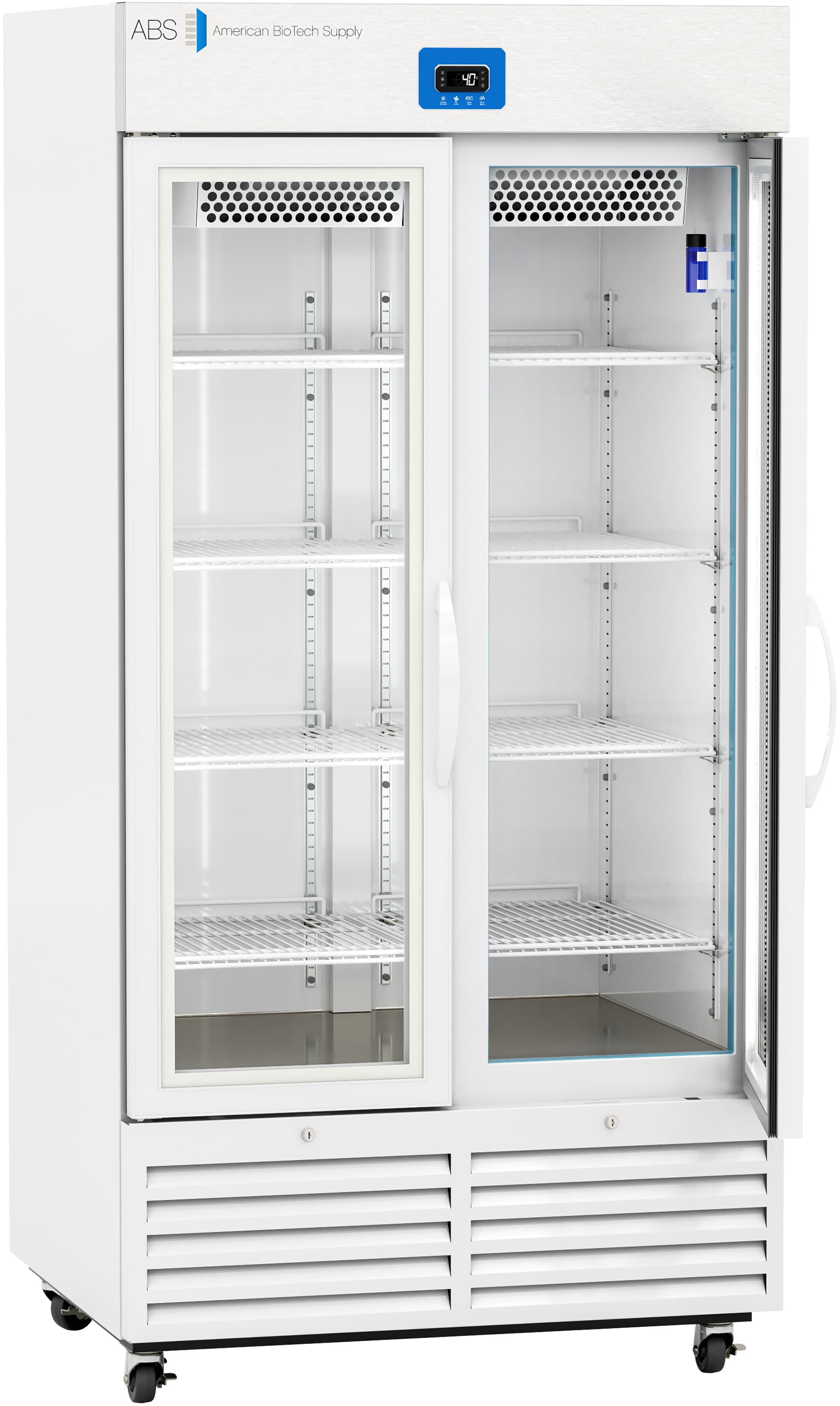 Premier Laboratory Refrigerator, 36 cu ft, 2 Glass Doors, Self-Closing, +2 to 15°C, Cycle Defrost thumbnail 2