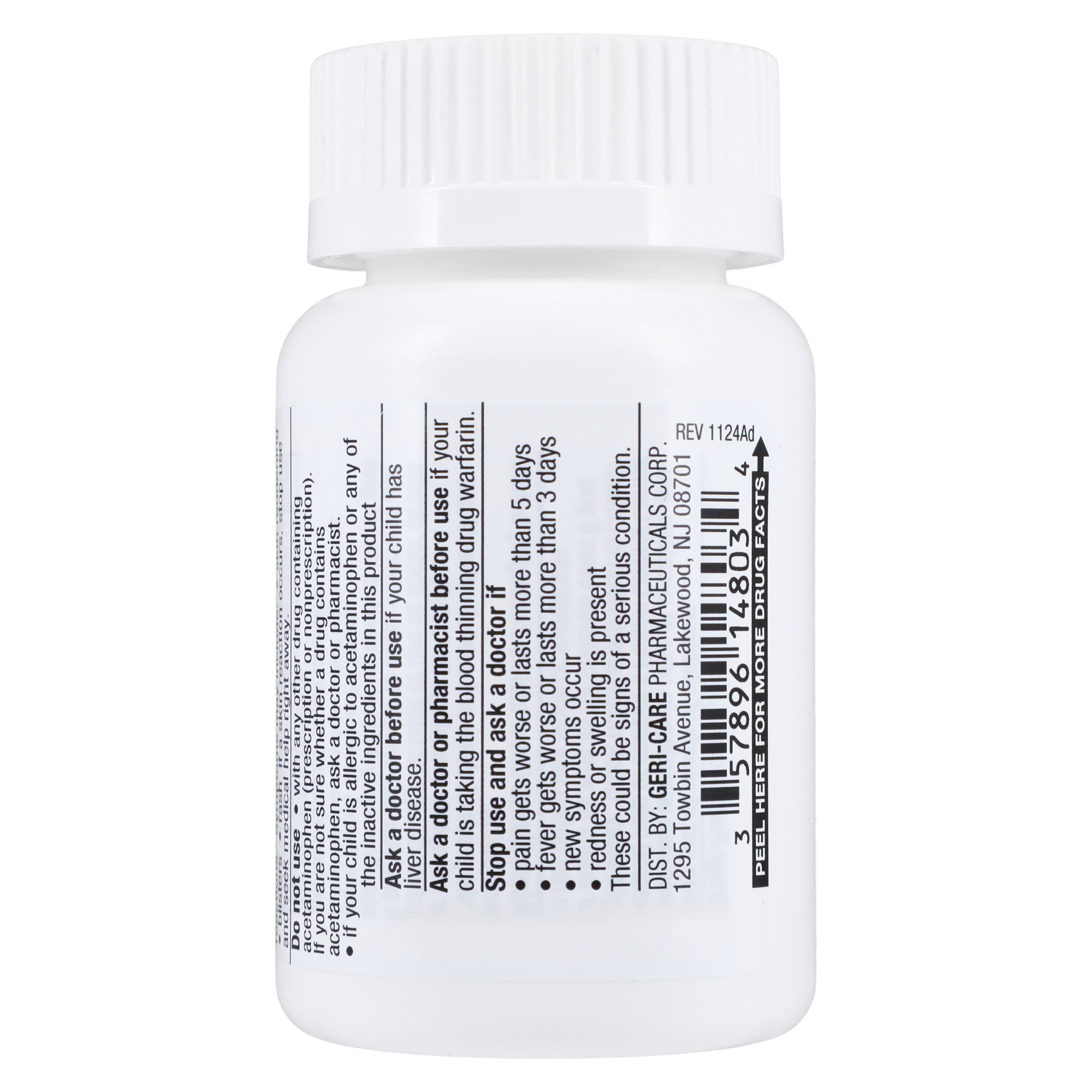 Geri-Care Acetaminophen Chewable Tablets, 80mg, Fruit Flavor, 30/Bottle thumbnail 2