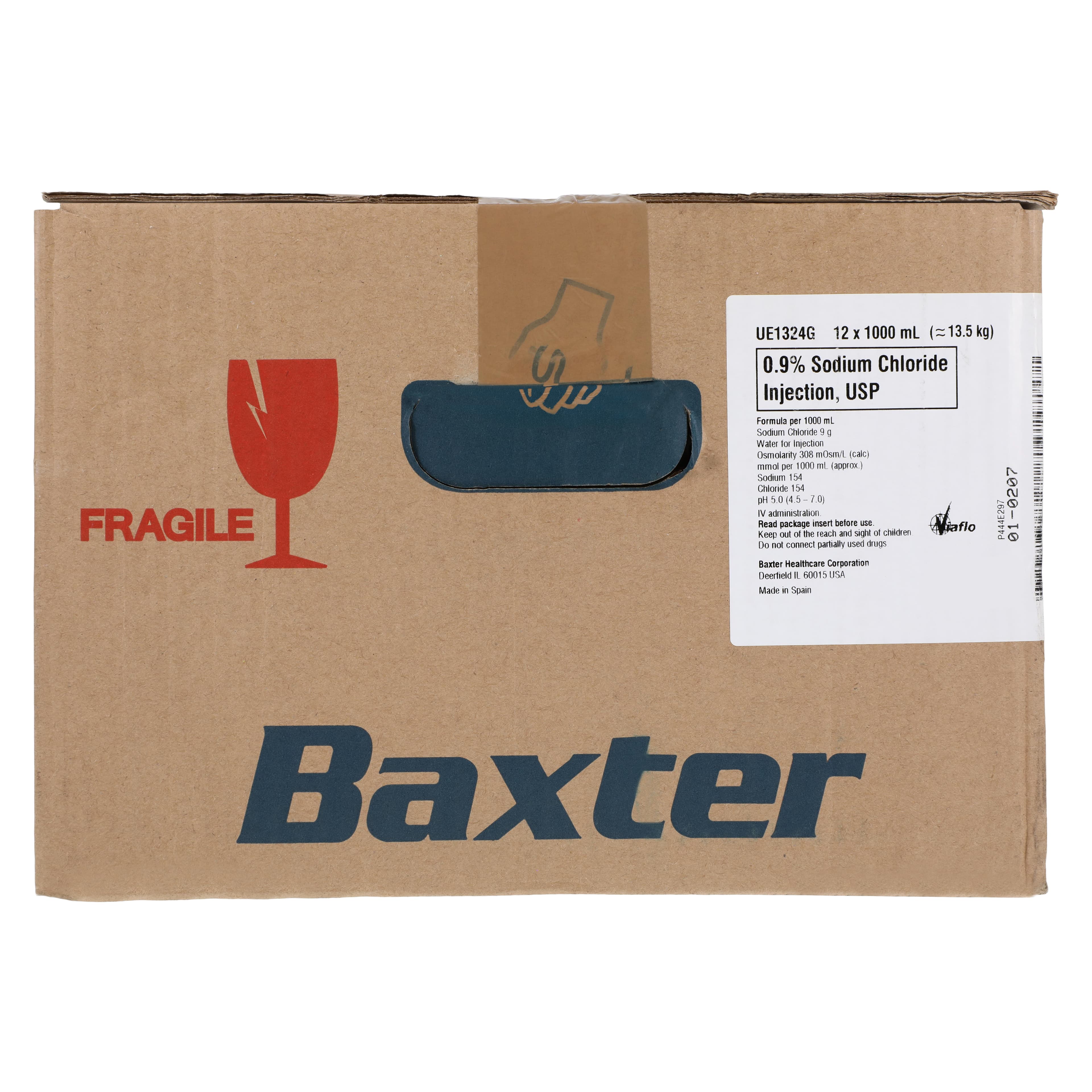 Baxter 0.9% Sodium Chloride IV Solution, 1000 mL Bag, DEHP-Free, 12/Case thumbnail 2