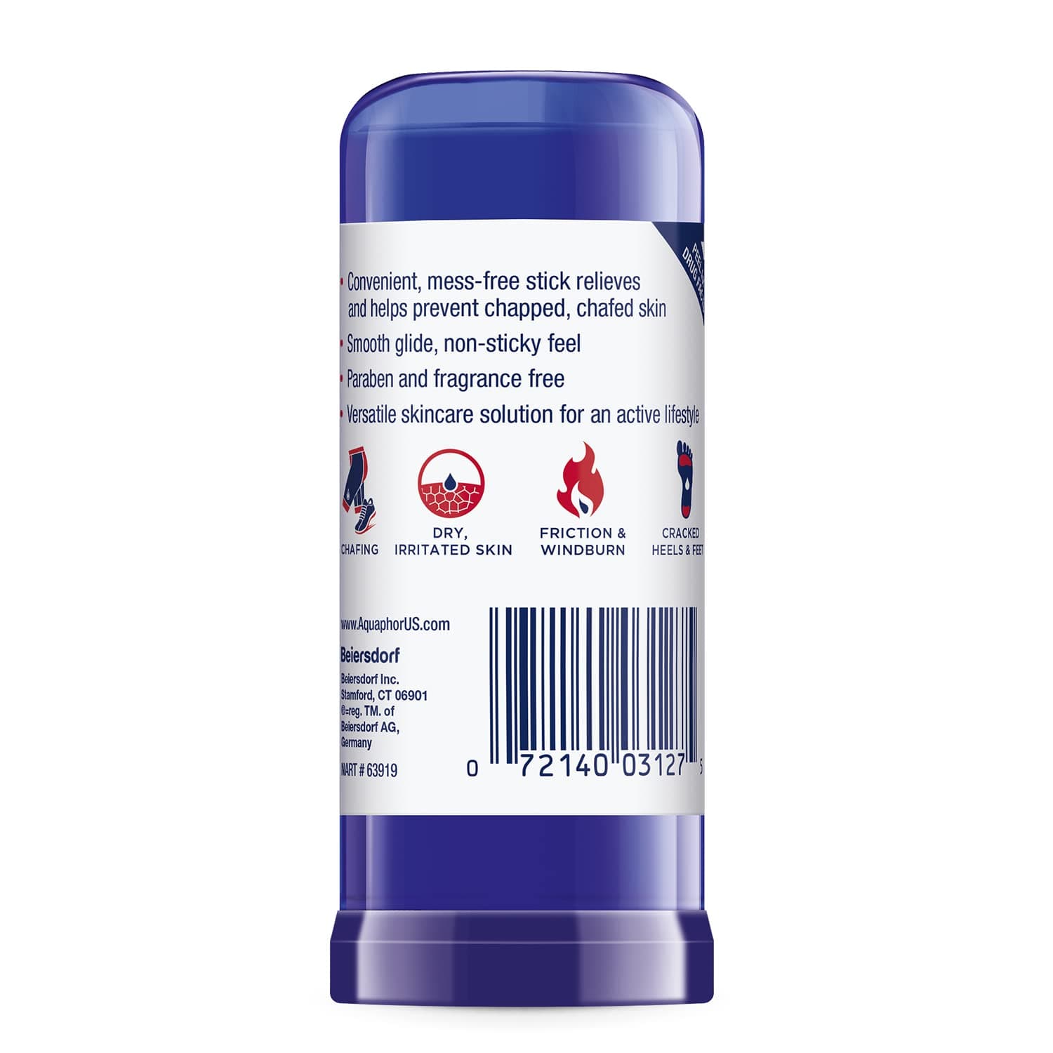 Aquaphor Healing Balm Stick, Unscented, 0.65 oz (18.4 g) Stick thumbnail 2