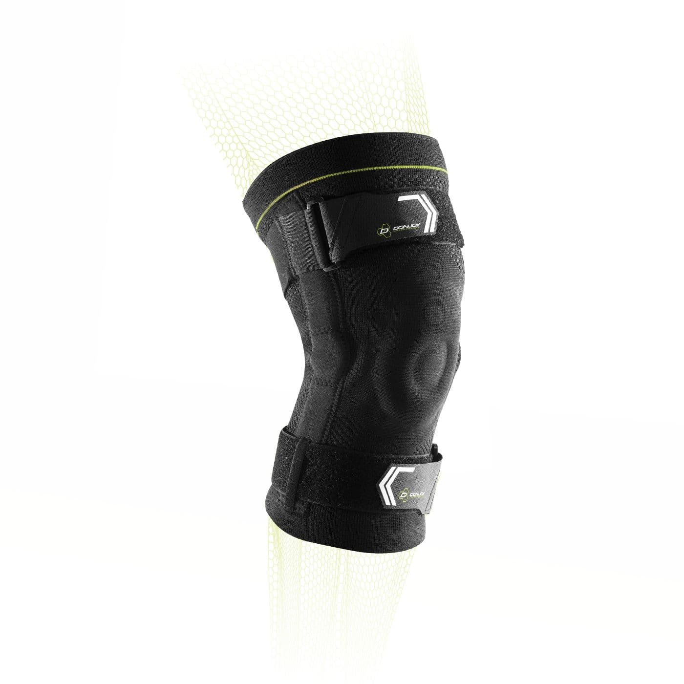 DJO Performance Hinged Knee Brace, Knit Material, X-Large, Black - Brace Hinged Knit Knee Black - Image 1