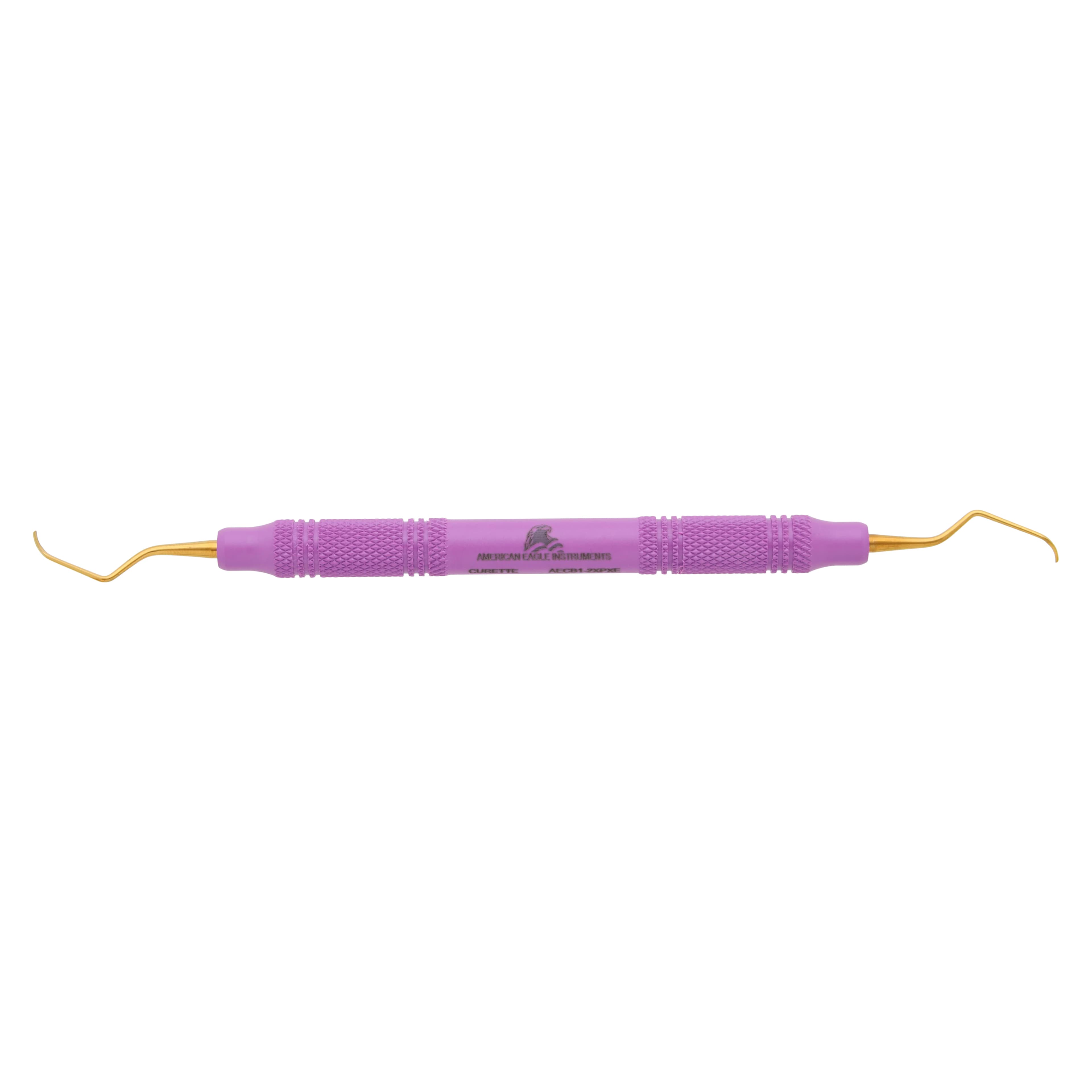 XP SQUARED Technology Universal Curette Barnhart #1/2, Narrow Blade, EagleLite Resin Handle, Purple, Double End, AECB1-2XPX thumbnail 4