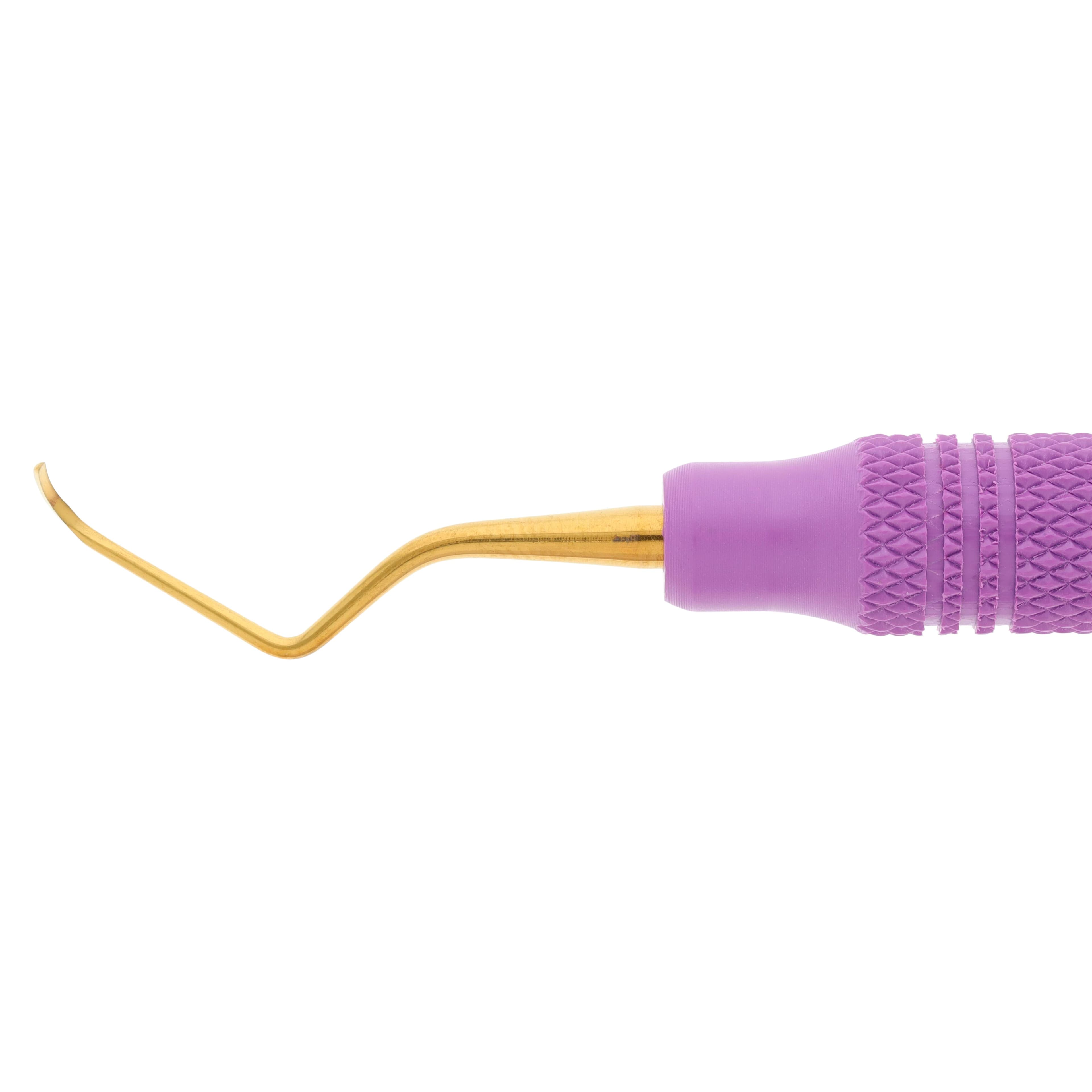 XP SQUARED Technology Universal Curette Barnhart #1/2, Narrow Blade, EagleLite Resin Handle, Purple, Double End, AECB1-2XPX thumbnail 3
