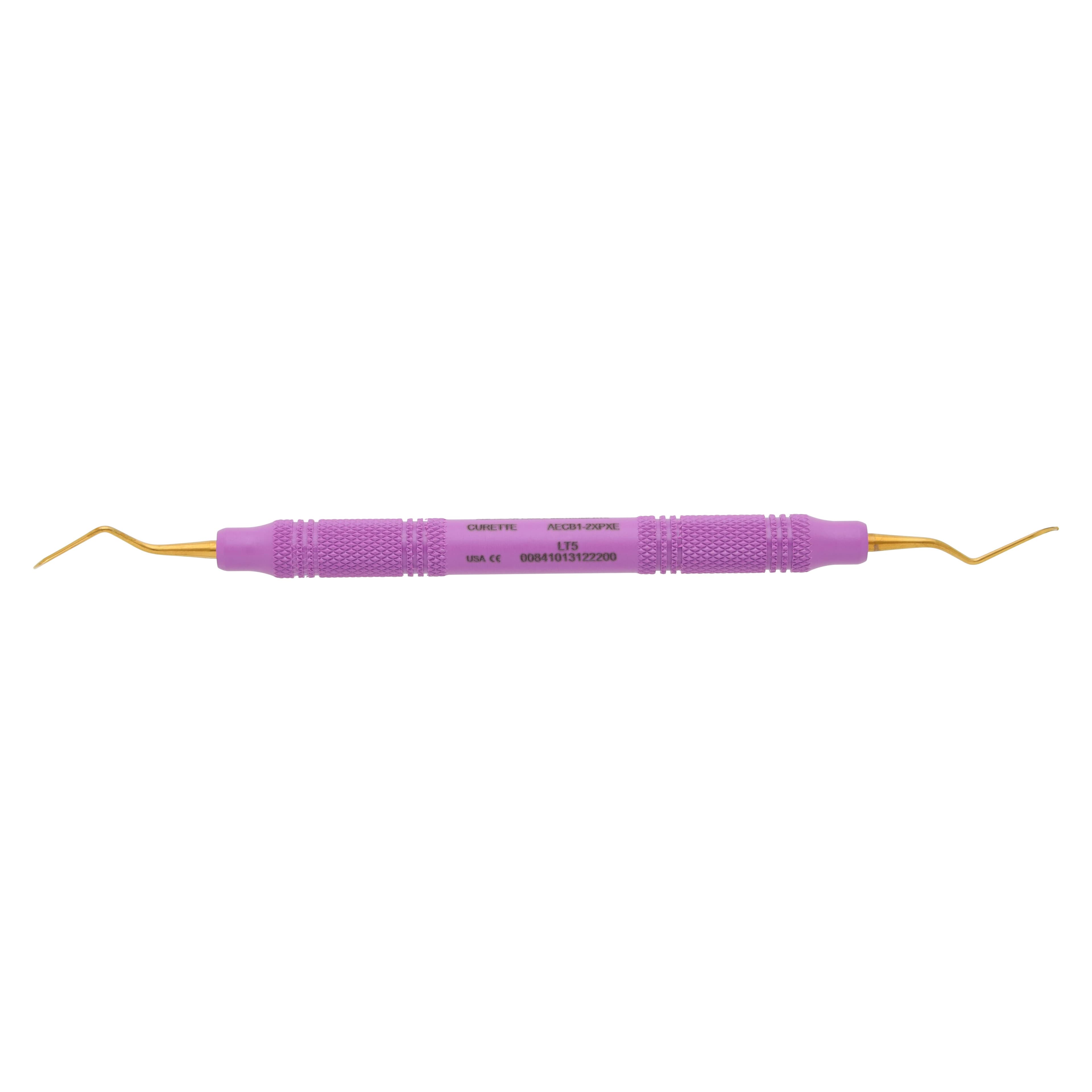 XP SQUARED Technology Universal Curette Barnhart #1/2, Narrow Blade, EagleLite Resin Handle, Purple, Double End, AECB1-2XPX thumbnail 6