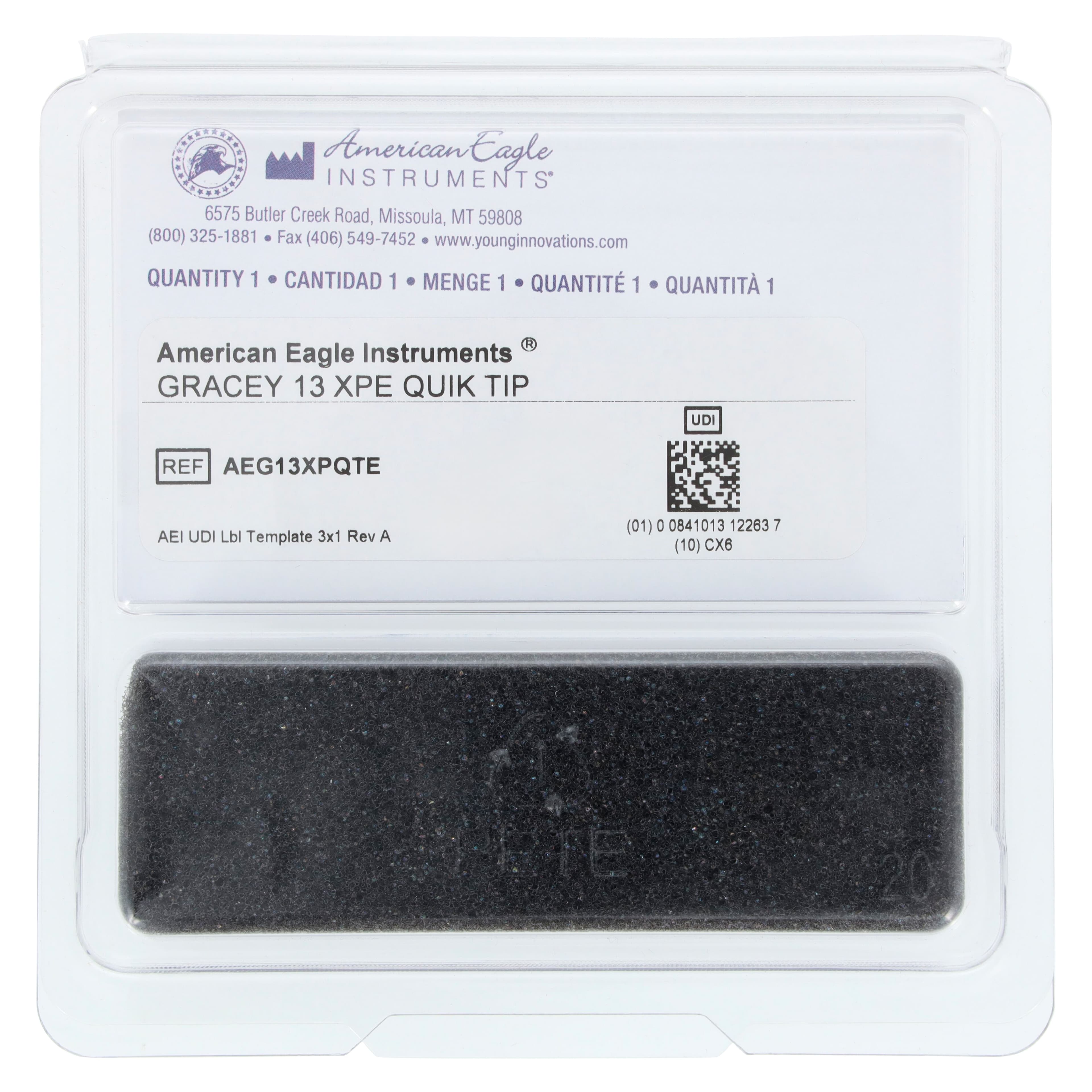 XP Squared Technology Quik-Tip Gracey Standard 13 Curette, Cone Socket, 440A Stainless Steel, AEG13XPQT thumbnail 2