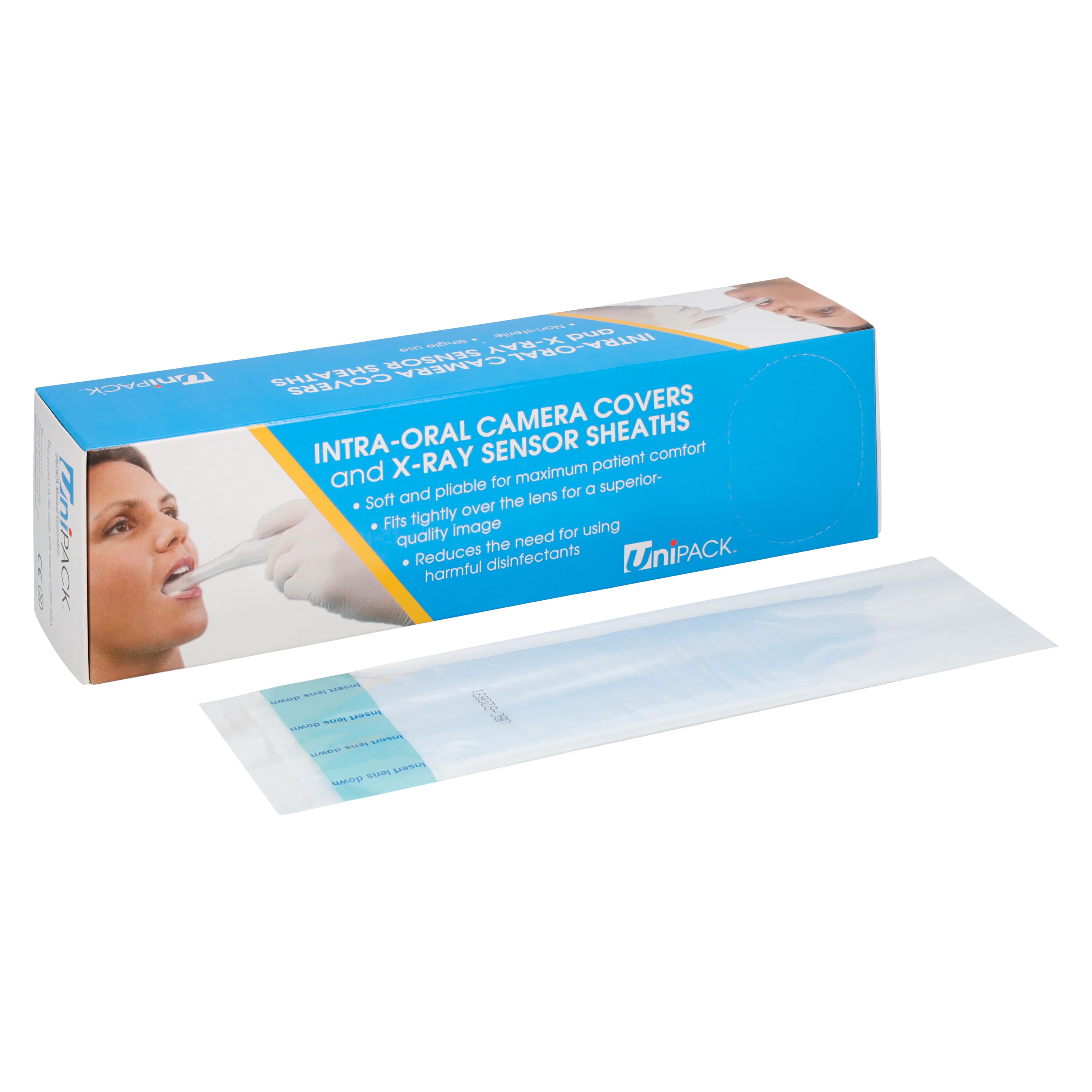 UNiPACK Intraoral Camera Covers for Pro-Den Systems / Dent-X, Disposable, 100/Box - Intra-Oral Camera Covers - Image 1