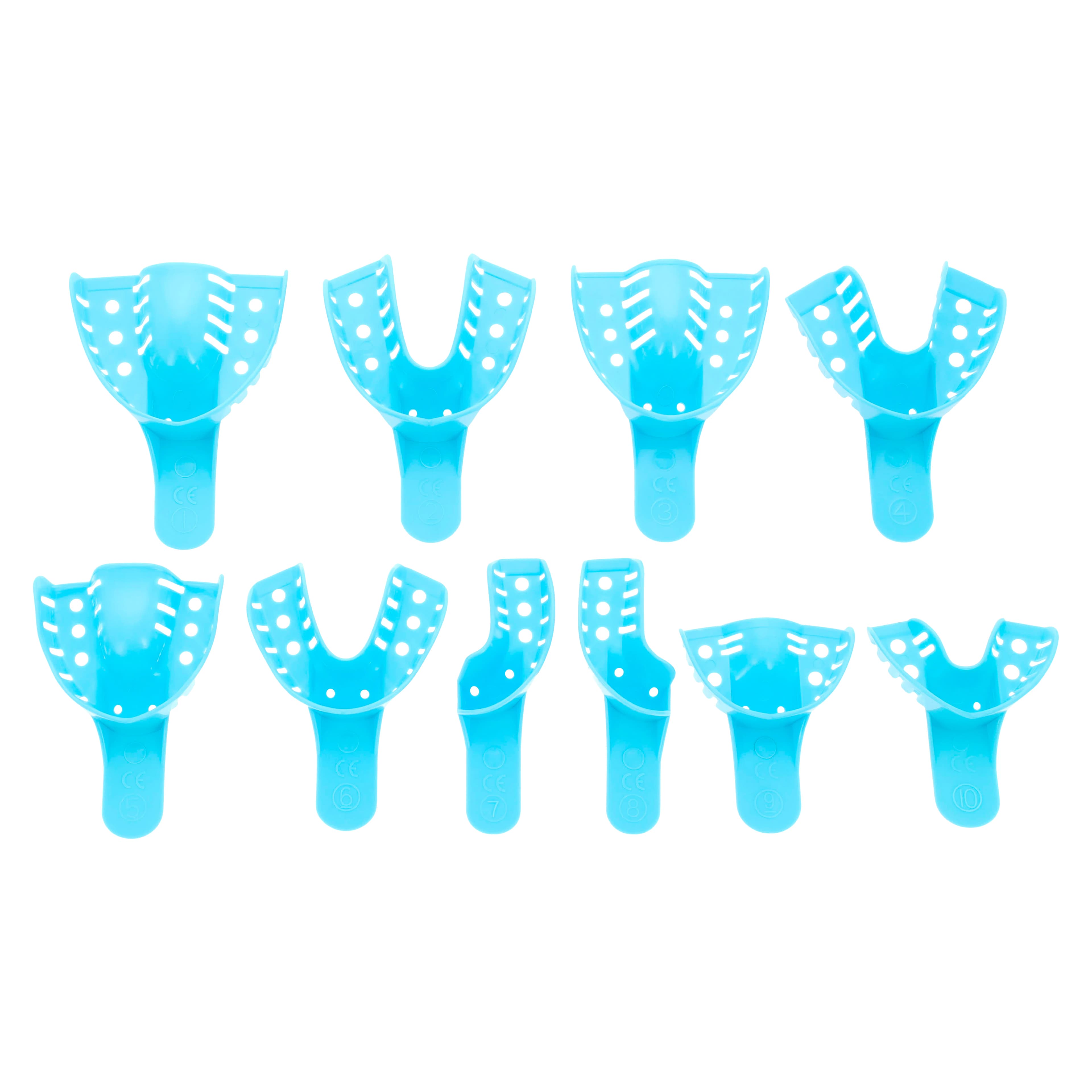 BLU-TRAY Impression Tray, Perforated, Rigid Plastic, Assorted, Disposable, 12/Bag thumbnail 2