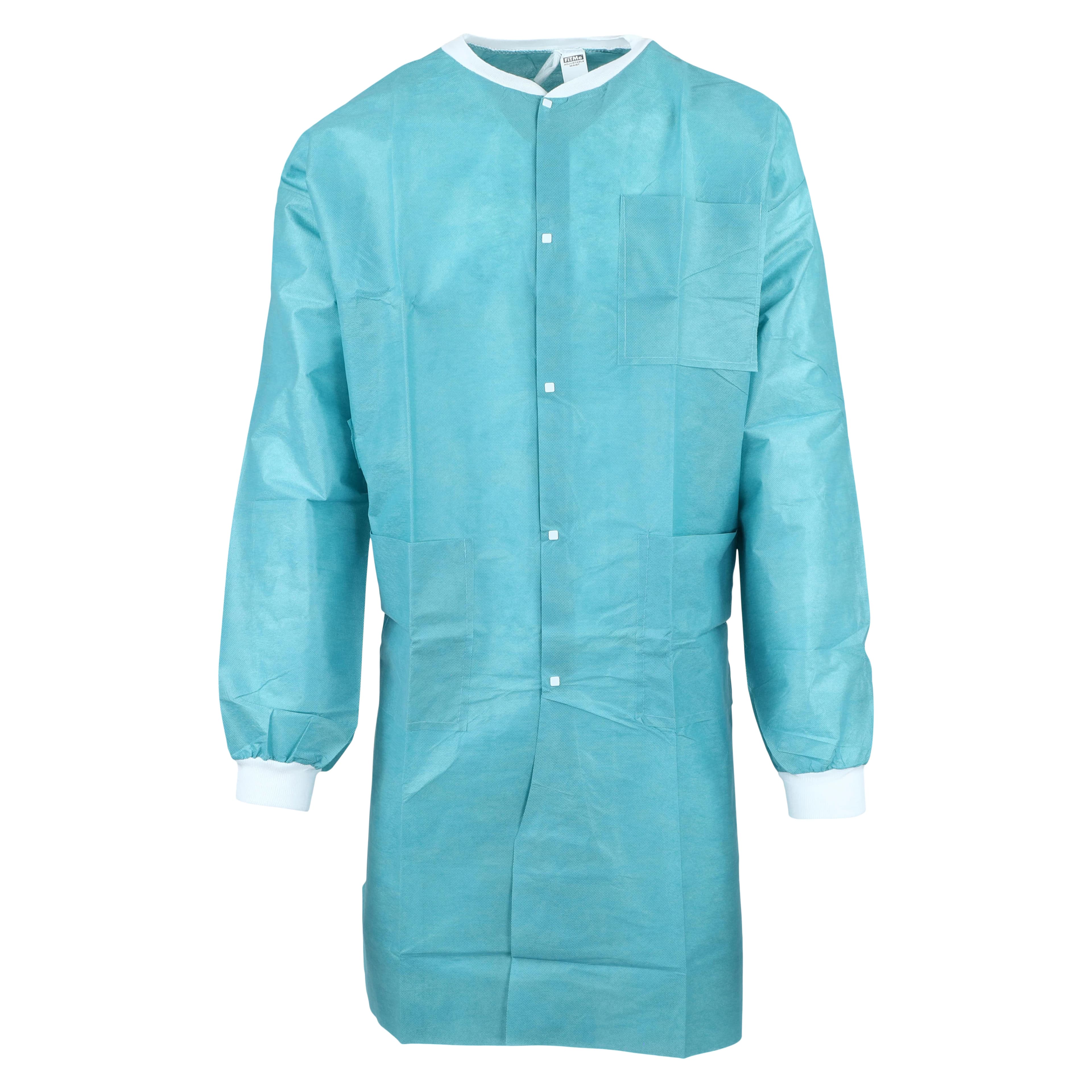 Dukal FitMe Lab Coat, Teal/Green, X-Large, 10/Pack, UGC-6605-XL thumbnail 2