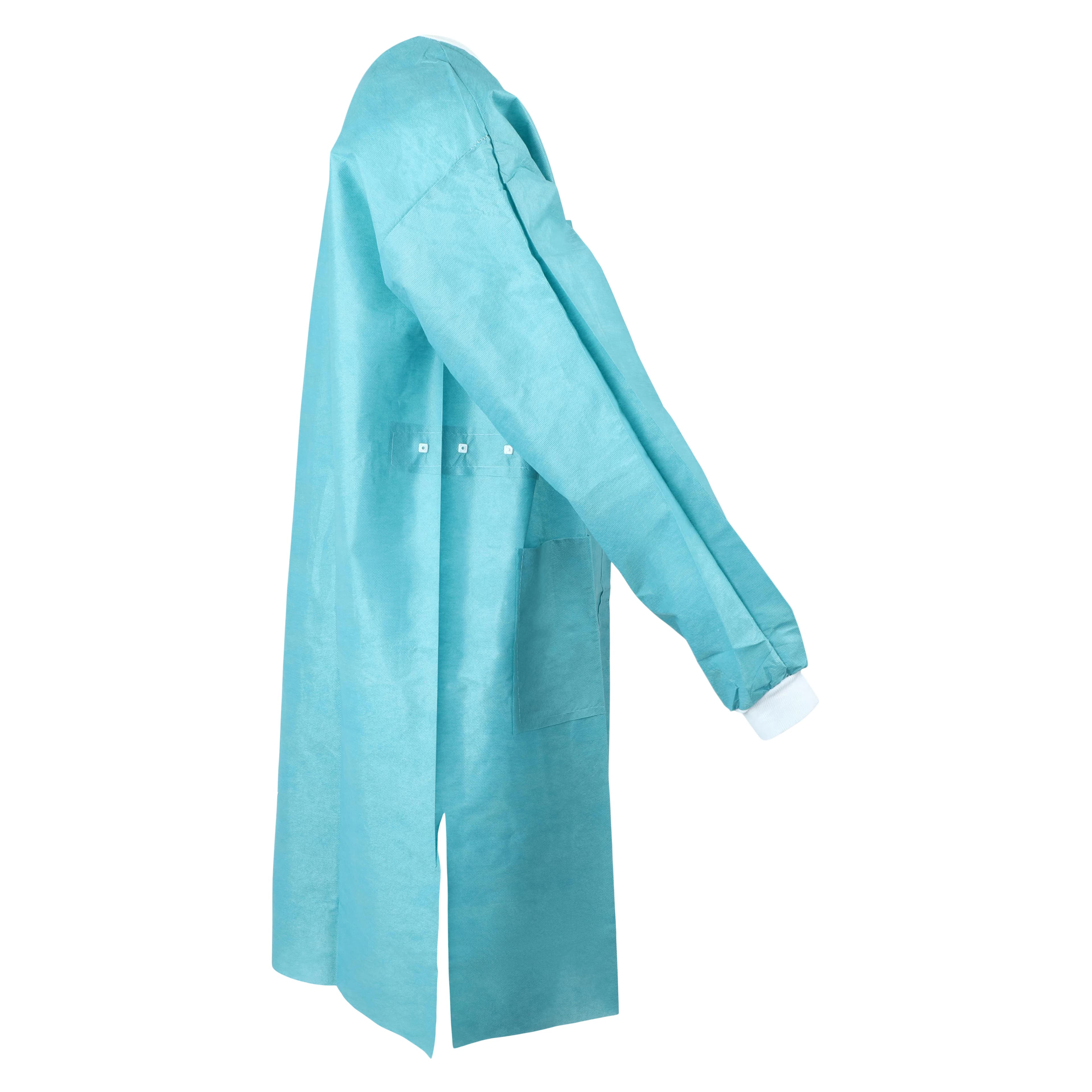 Dukal FitMe Lab Coat, Teal/Green, XX-Large, 10/Pack, UGC-6605-XXL thumbnail 3