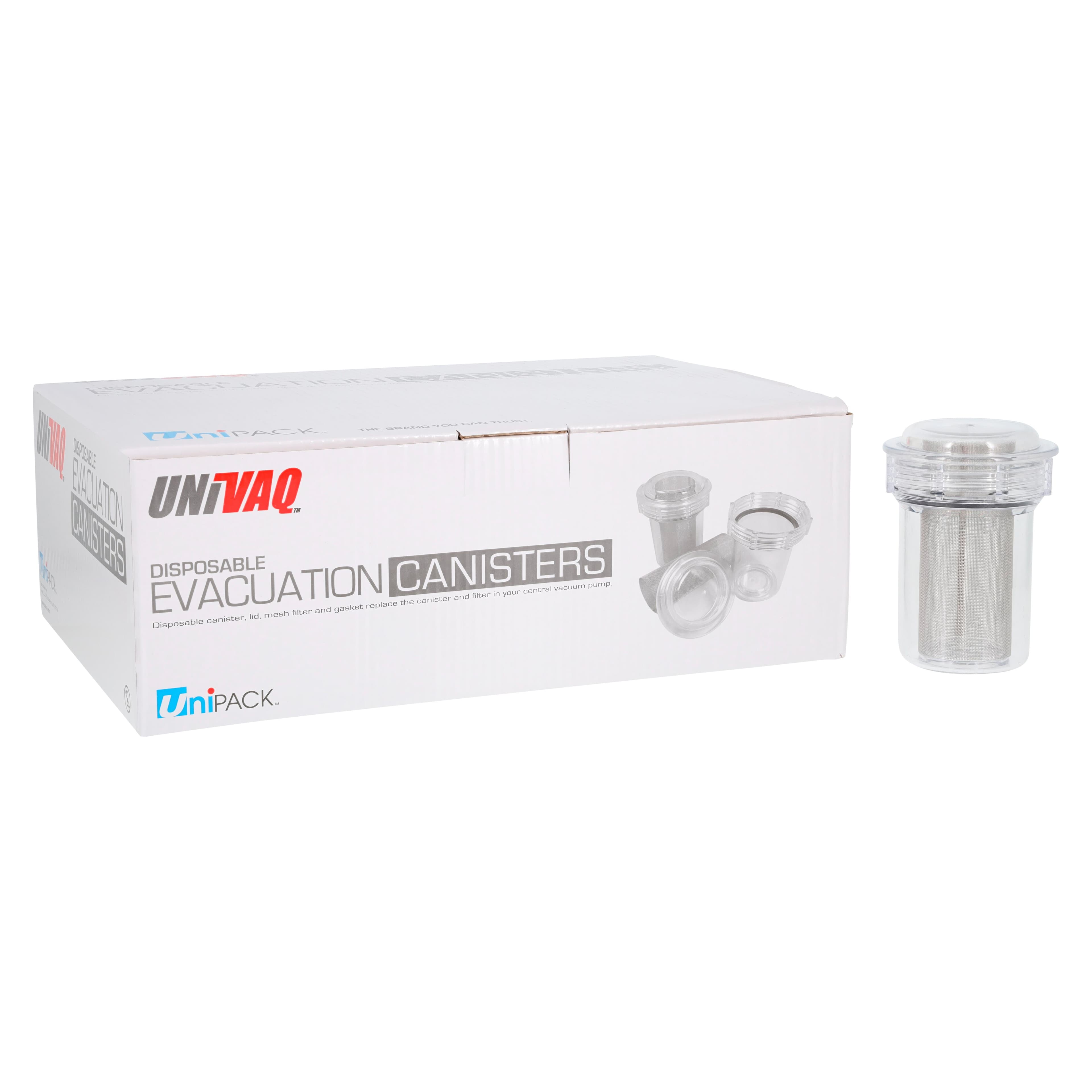 Unipack Evac Canisters 82200 with Mesh, 2-3/4 in x 3-5/8 in, 12/Box thumbnail 2