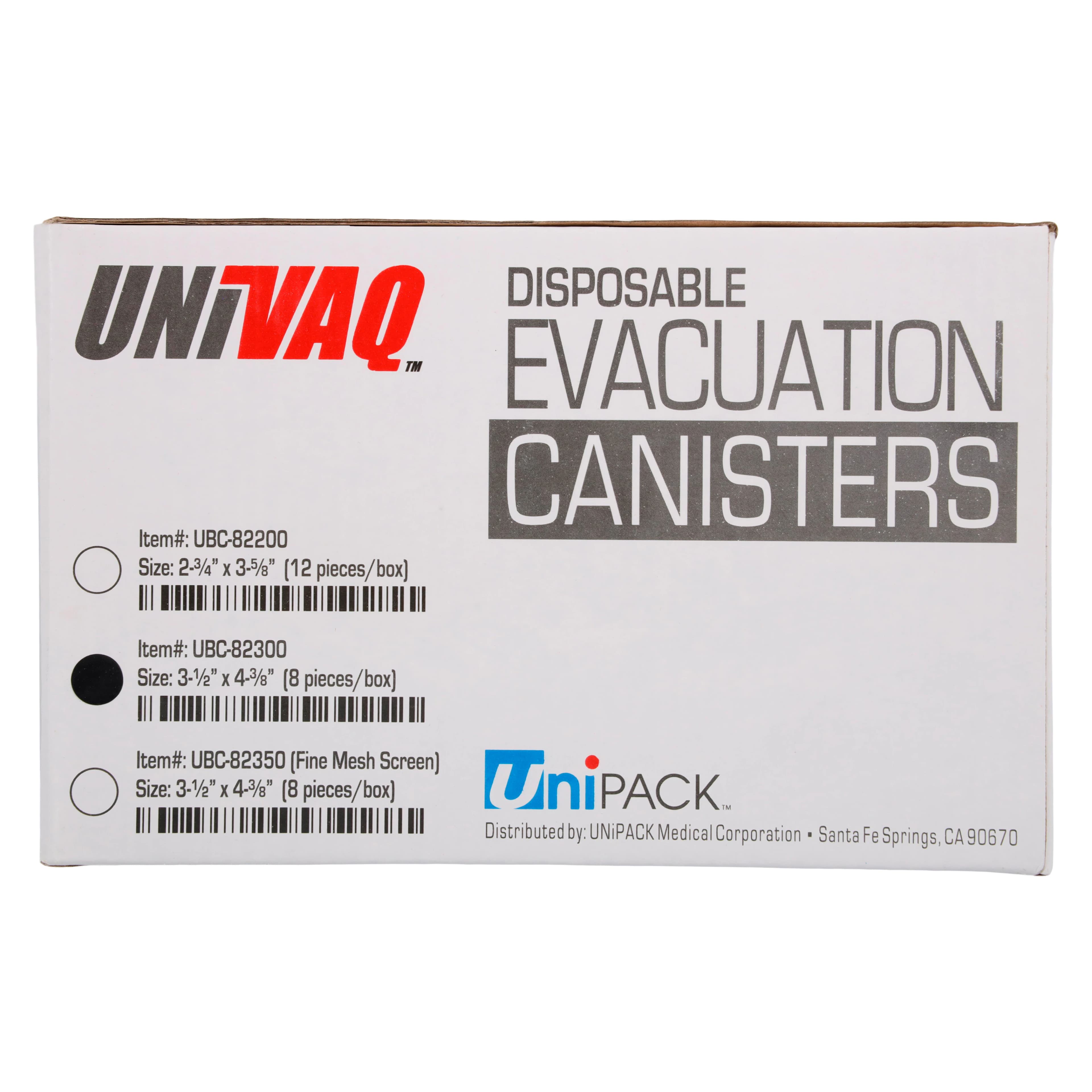 Unipack Evac Canisters 82300 with Mesh, 3-1/2 in x 4-3/8 in, 8/Box thumbnail 6