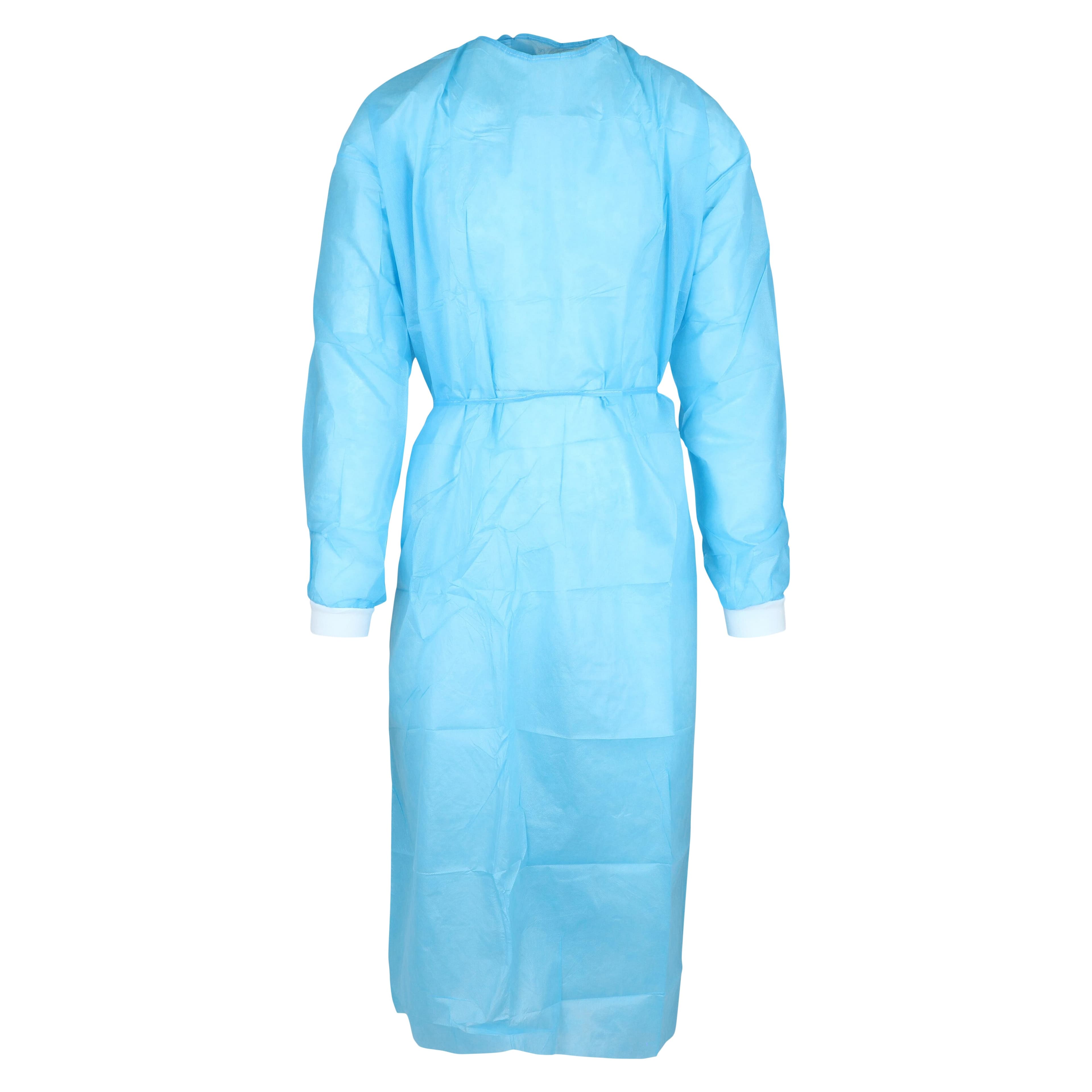 UniPACK Regular SMS Isolation Gown, Knit Cuff, Blue, Non-Sterile, 10/Bag, UGI-6711 thumbnail 2