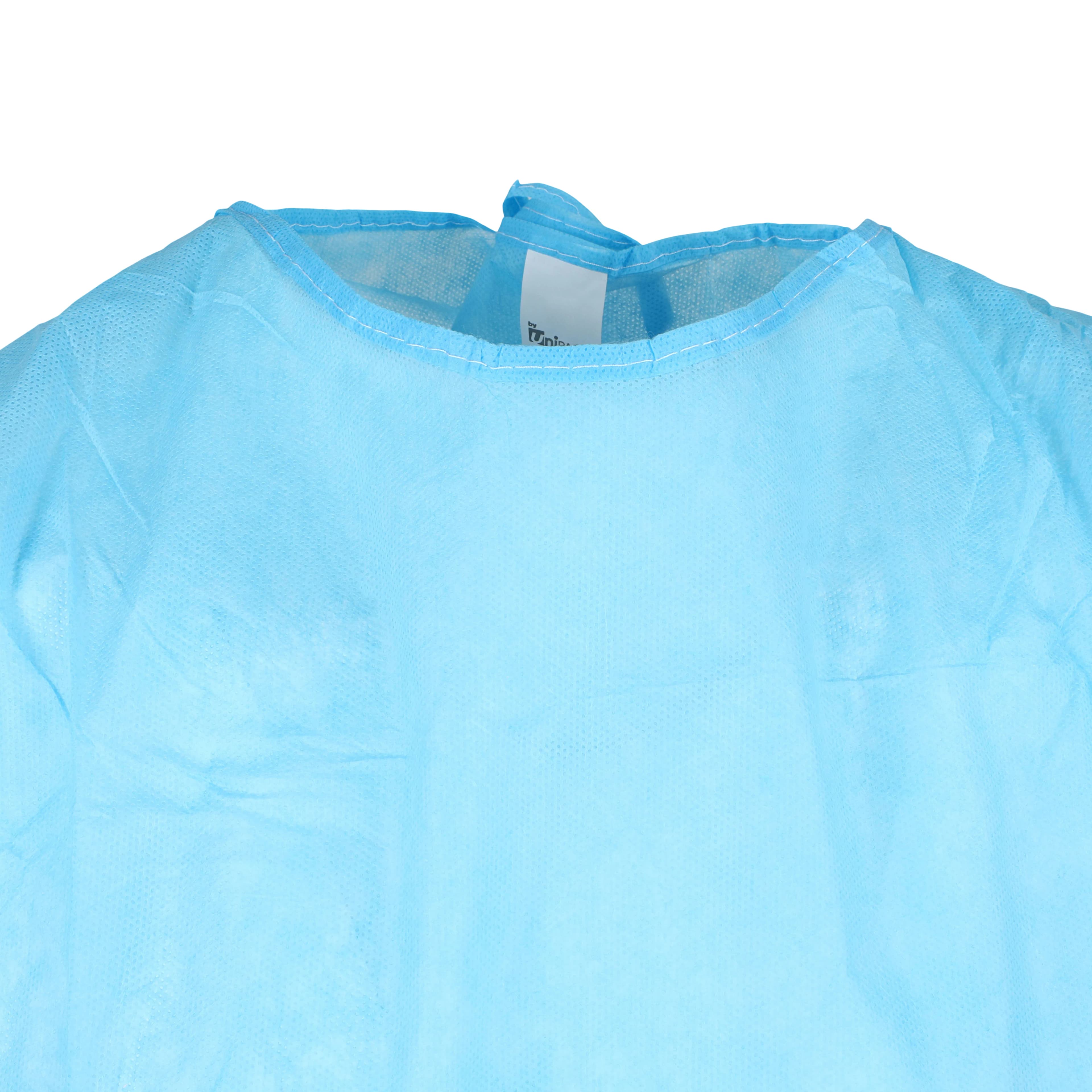 UniPACK Regular SMS Isolation Gown, Knit Cuff, Blue, Non-Sterile, 10/Bag, UGI-6711 thumbnail 6