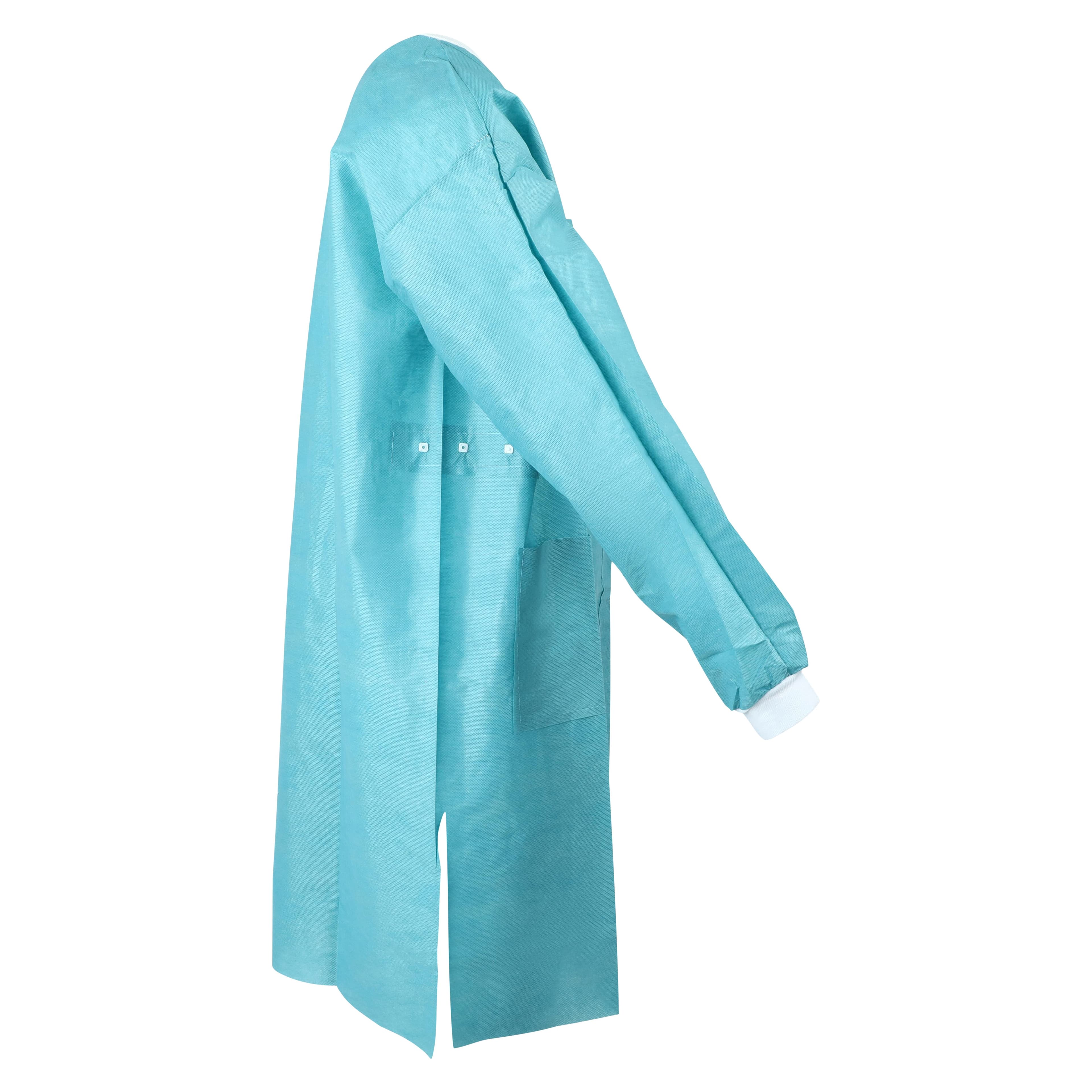 Dukal FitMe Lab Coat, Teal/Green, Small, 10/Pack, UGC-6605-S thumbnail 3