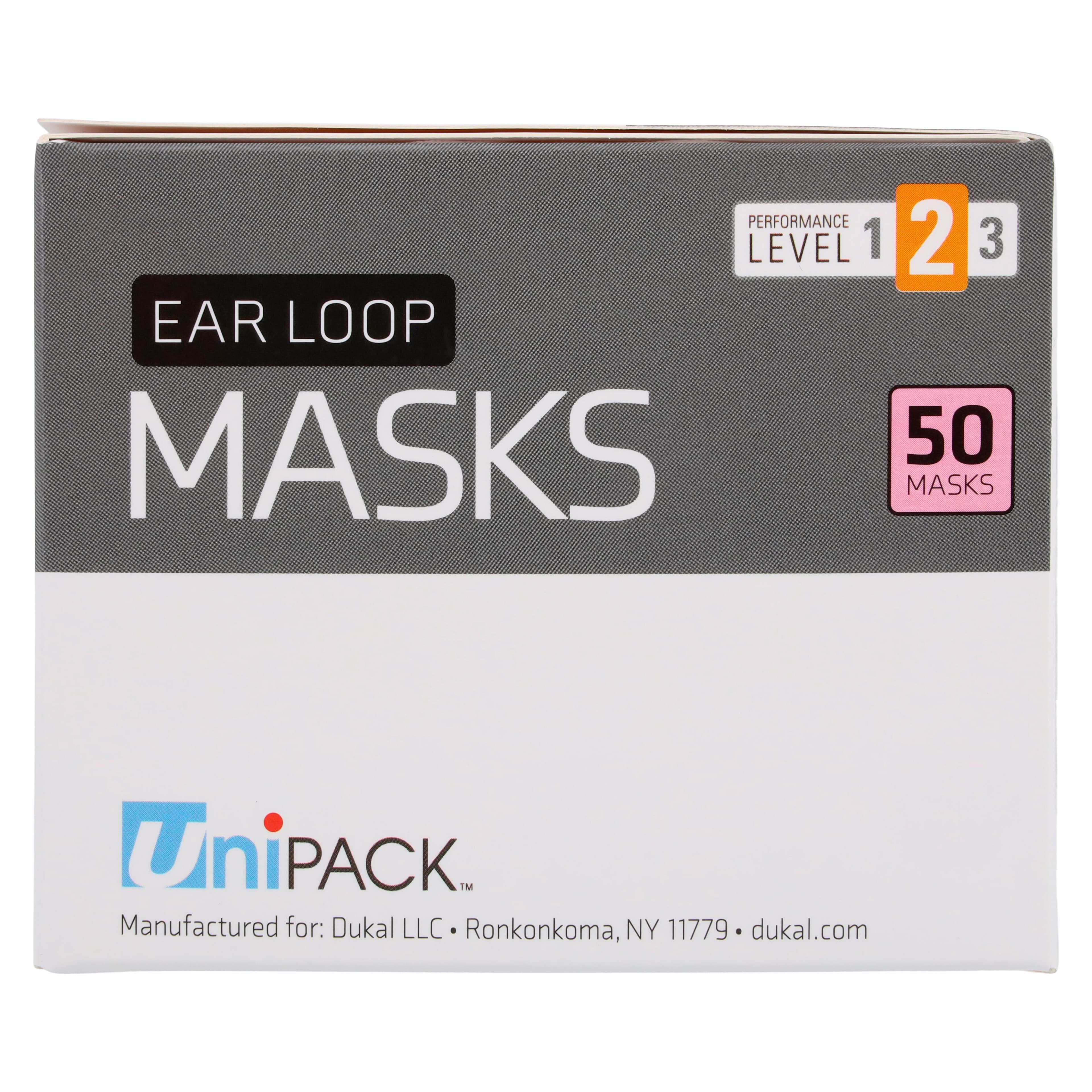 Unipack Medical ASTM Level 2 Earloop Face Mask, Pink, Adult, 50/Box thumbnail 9