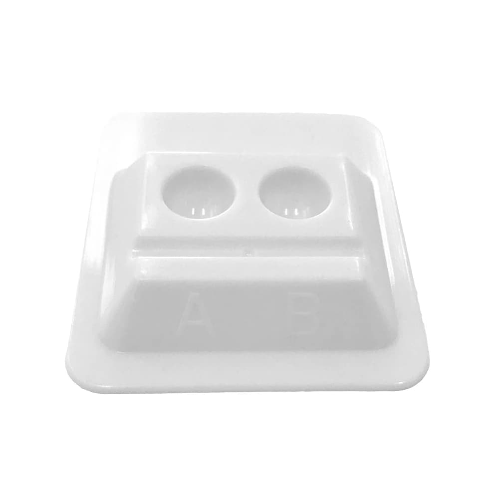 Unipack Mixing Wells, 2-Well with A/B Markings, White, 200/Box, UMW-9015 thumbnail 2