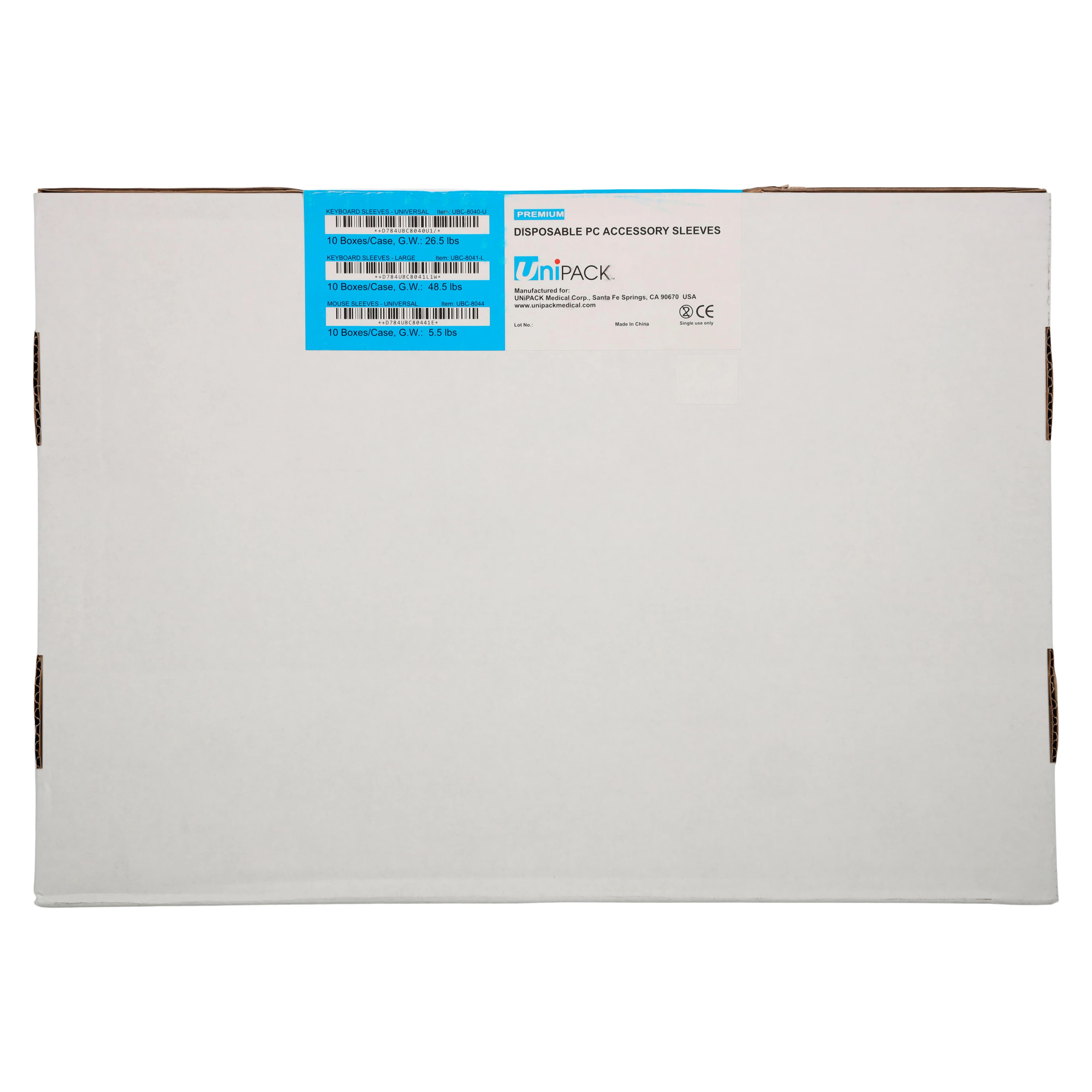 Unipack Medical Keyboard Sleeve, 14 in x 22 in, Large, 250/Box thumbnail 3