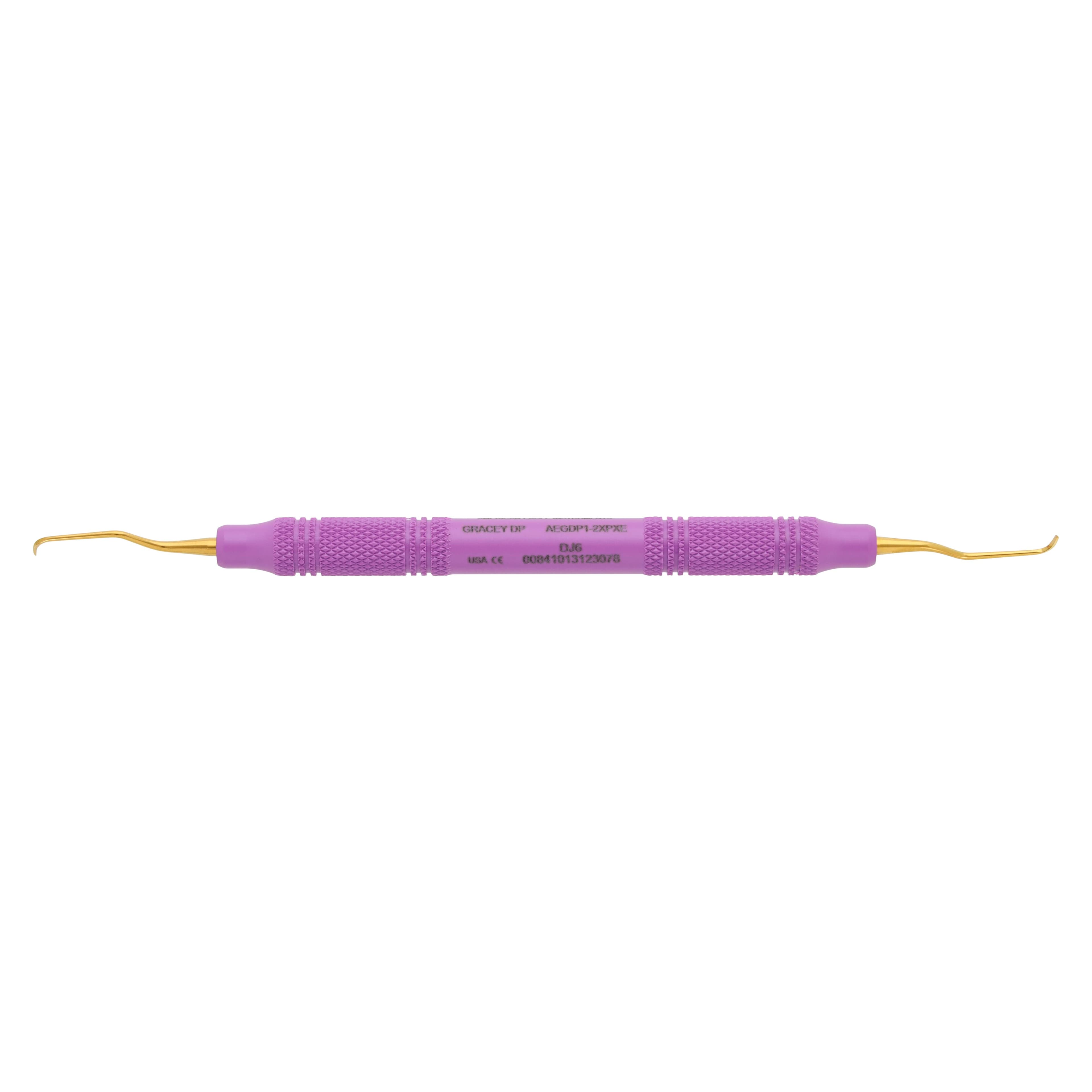XP SQUARED Technology Gracey Deep Pocket Curette #1/2 +3, Double End, Purple EagleLite Resin Handle, Anterior thumbnail 3