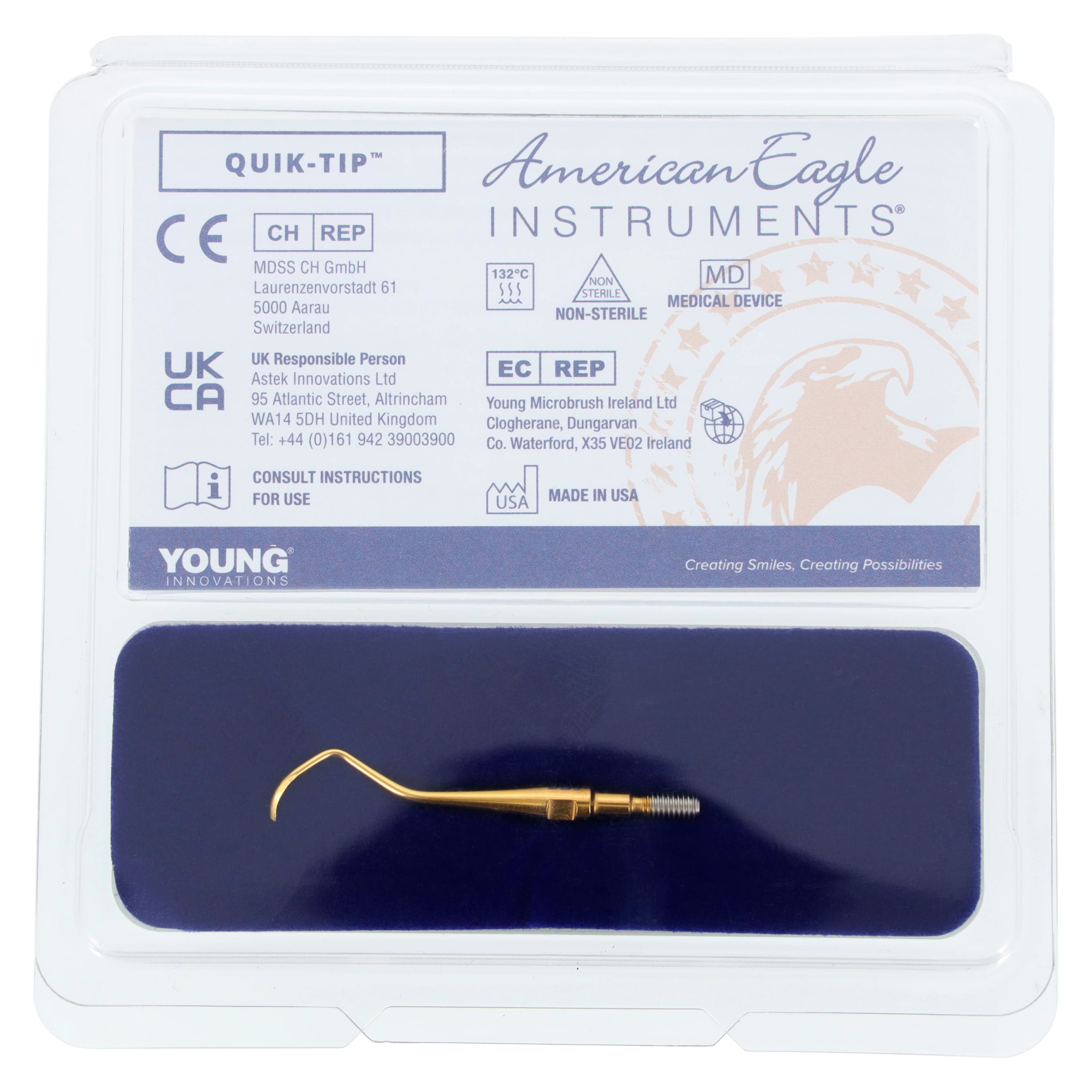 XP SQUARED Technology Quik-Tip Universal Curette Tip, #13 Columbia, 440A Stainless Steel, AECC13XPQTE thumbnail 3
