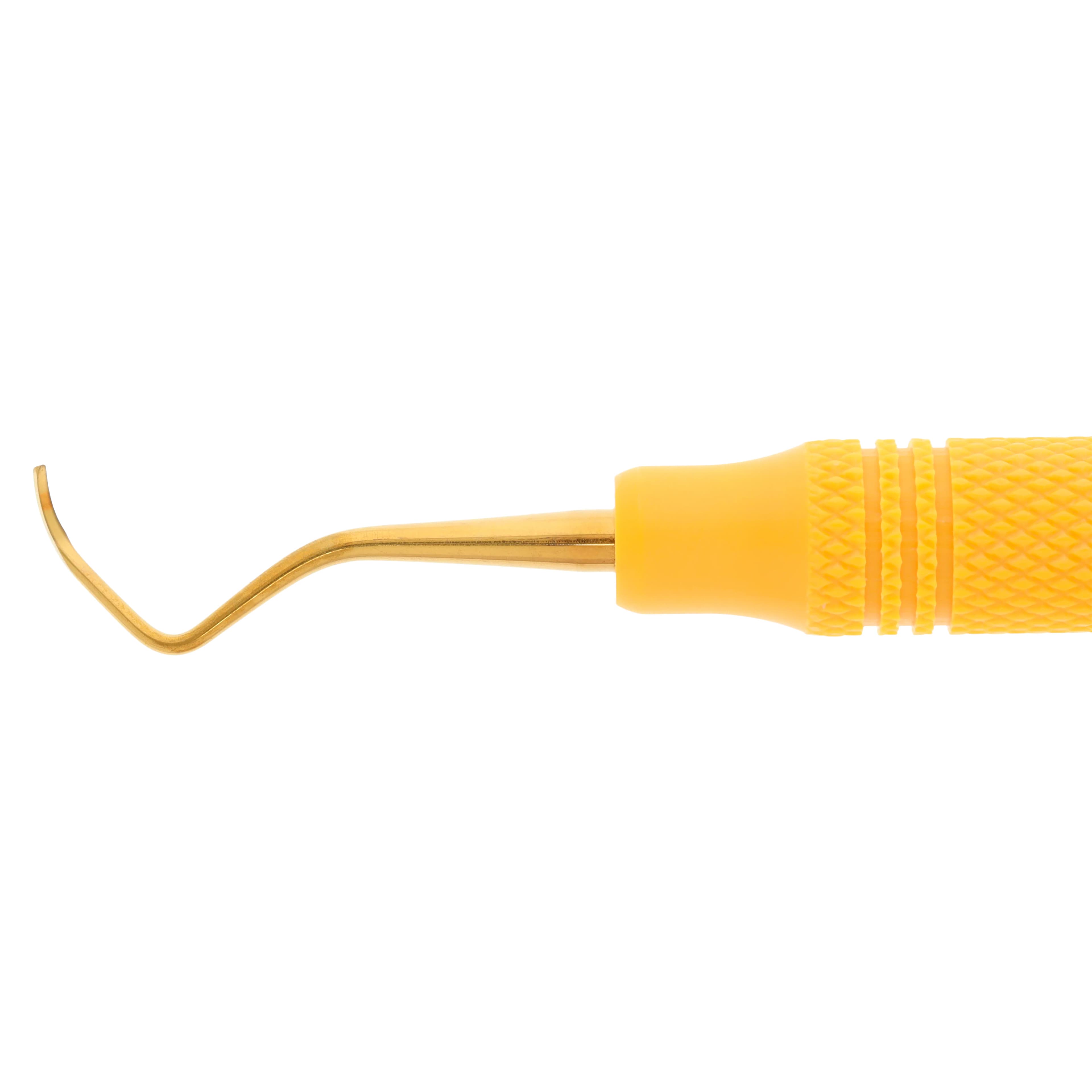 XP SQUARED Technology Universal Curette, Rules 3/4, Smallest, EagleLite Resin Handle, Yellow, Double End, AECR3-4XPX - XP SQUARED Technology Universal Curette – # 3/4 Rules, Smallest, EagleLite Resin Handle, Yellow, Double End - XP SQUARED Technology Universal Curette – # 3/4 Rules, Smallest, EagleLite Resin Handle, Yellow, Double End - Image 1