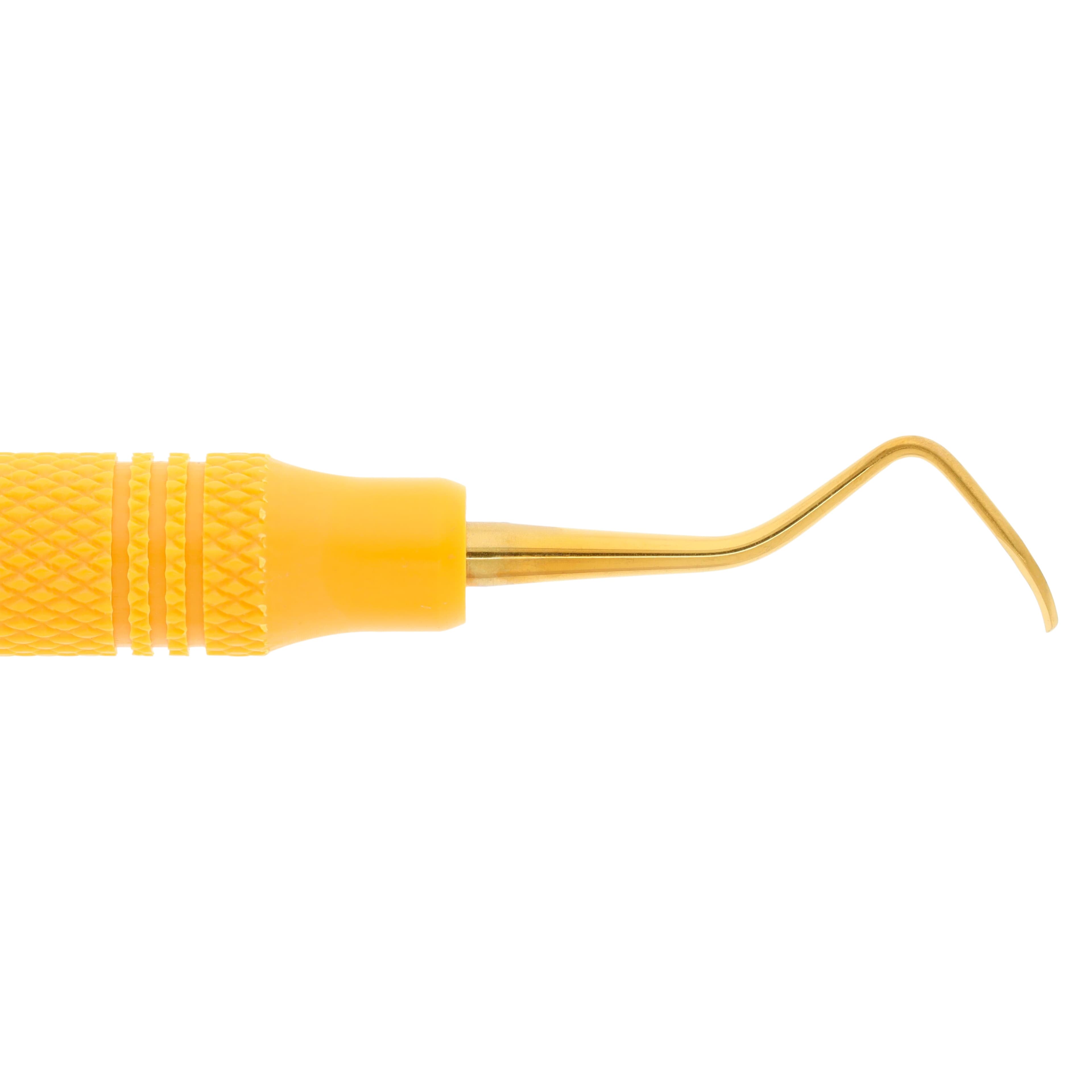 XP SQUARED Technology Universal Curette, Rules 3/4, Smallest, EagleLite Resin Handle, Yellow, Double End, AECR3-4XPX thumbnail 5