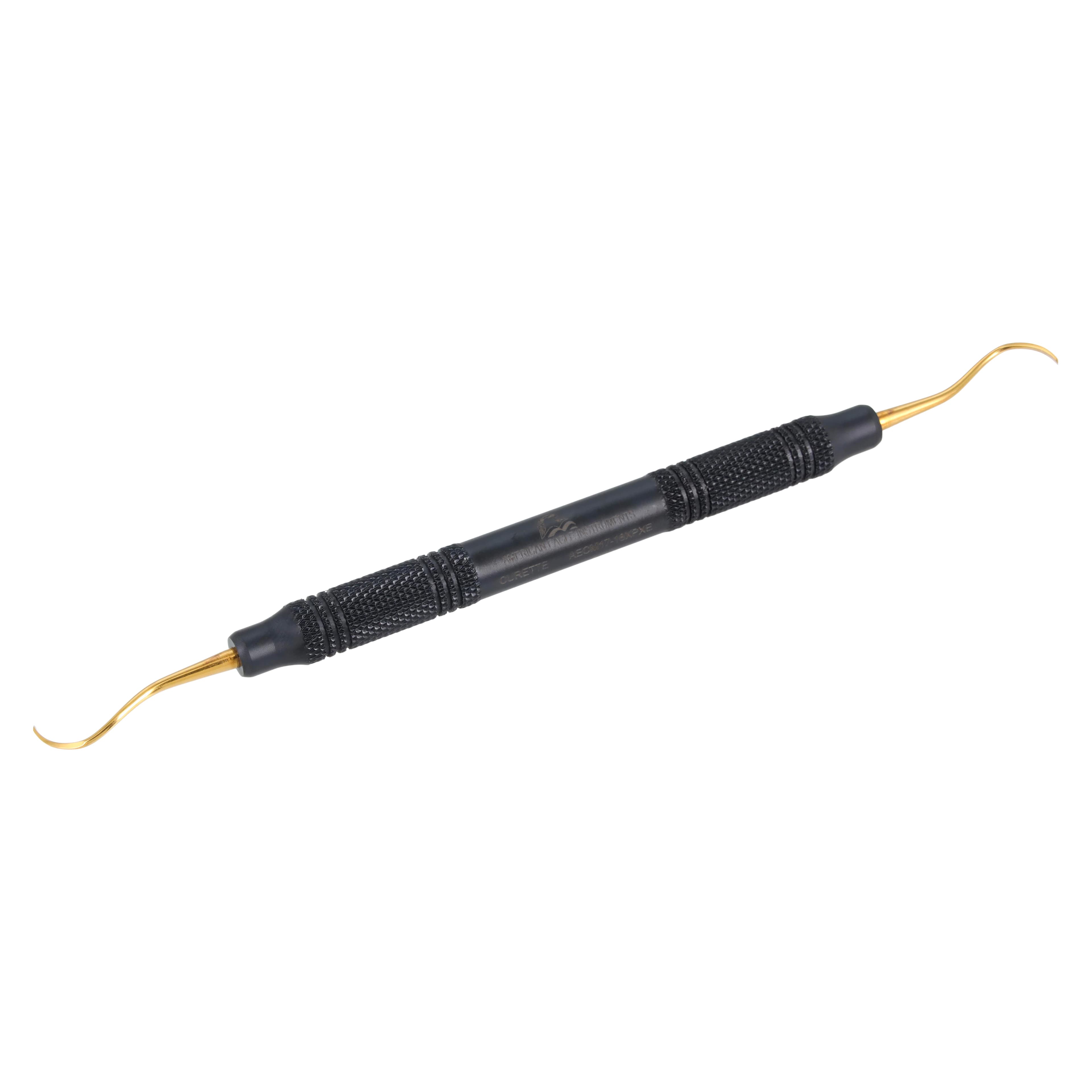 XP SQUARED Technology Universal Curette, McCall 17/18, EagleLite Resin Handle, Molar, Black, Double End thumbnail 2