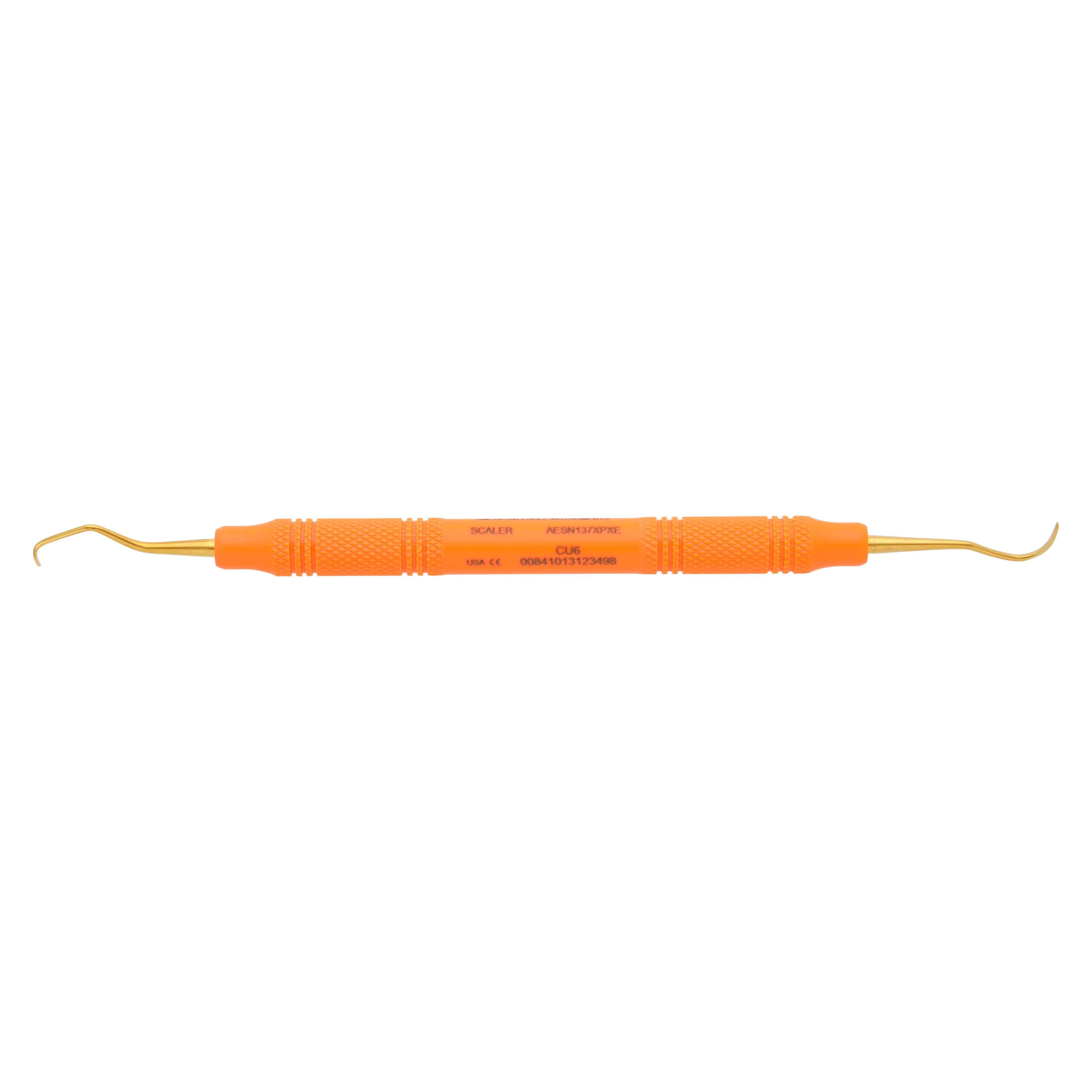 XP SQUARED Technology Scaler N137 Curaler, EagleLite Resin Handle, Anterior, Orange, Double End, AESN137XPXE thumbnail 2