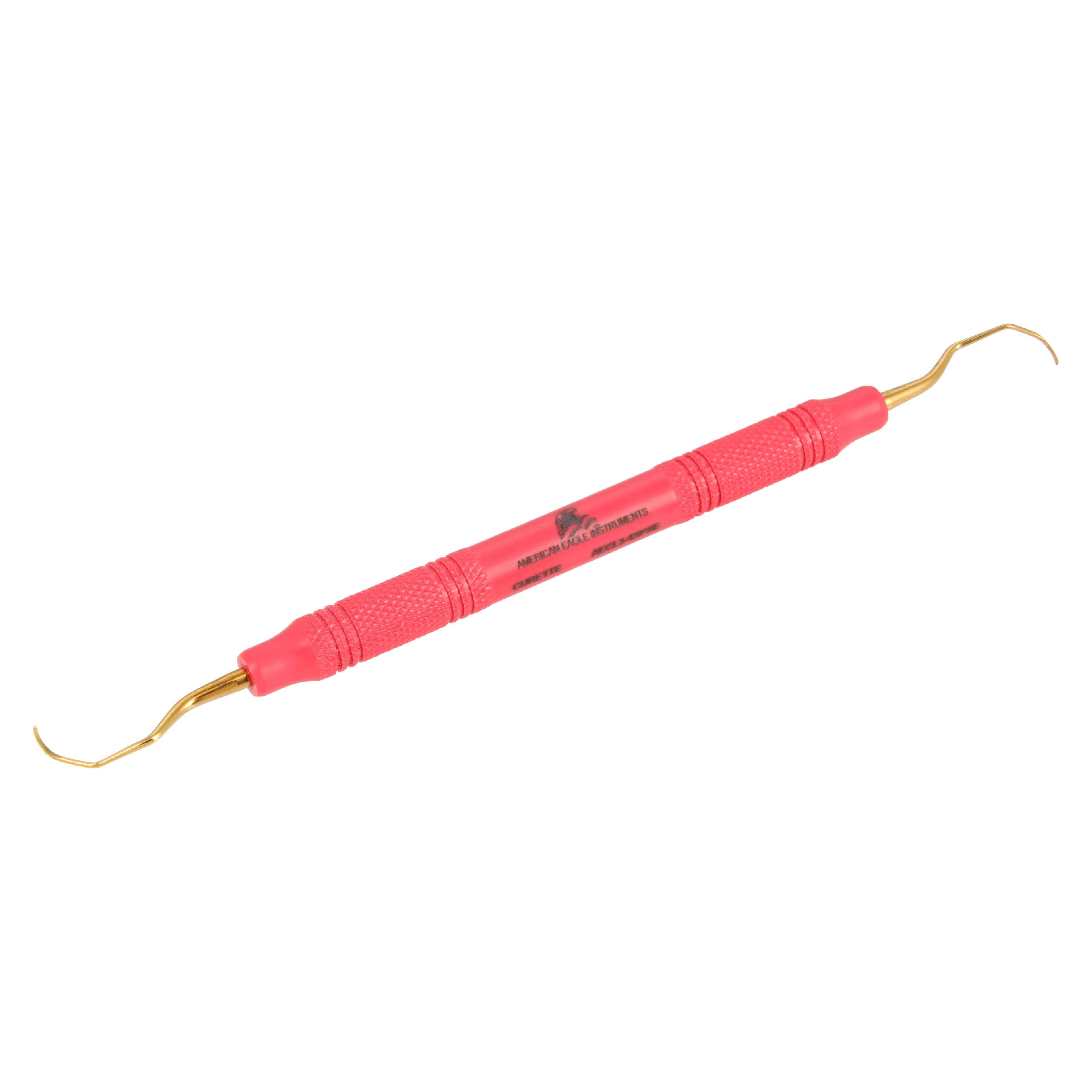XP SQUARED Technology Universal Curette #3/4 Langer, Mesial/Distal, EagleLite Resin Handle, Red, Double End thumbnail 4
