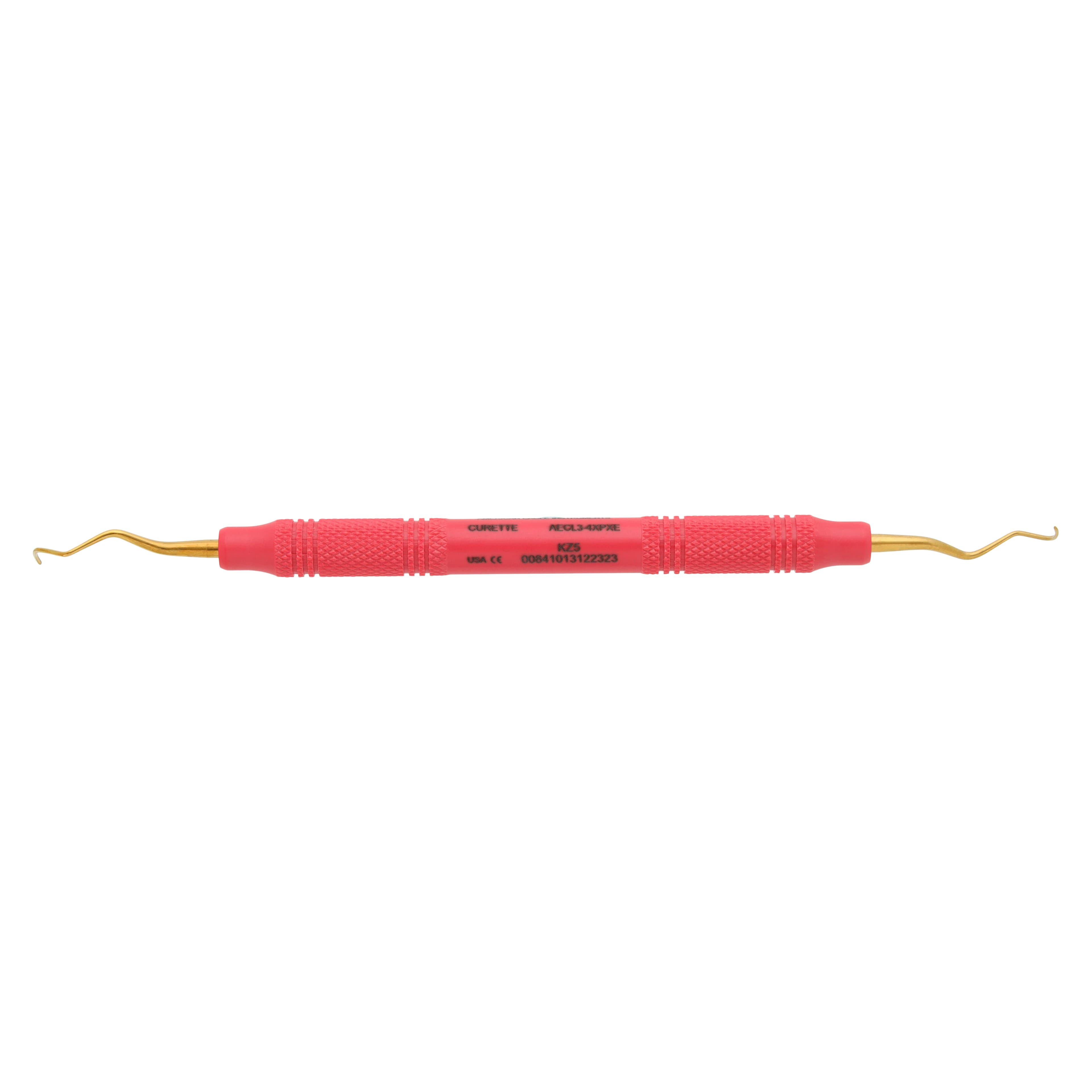 XP SQUARED Technology Universal Curette #3/4 Langer, Mesial/Distal, EagleLite Resin Handle, Red, Double End thumbnail 5