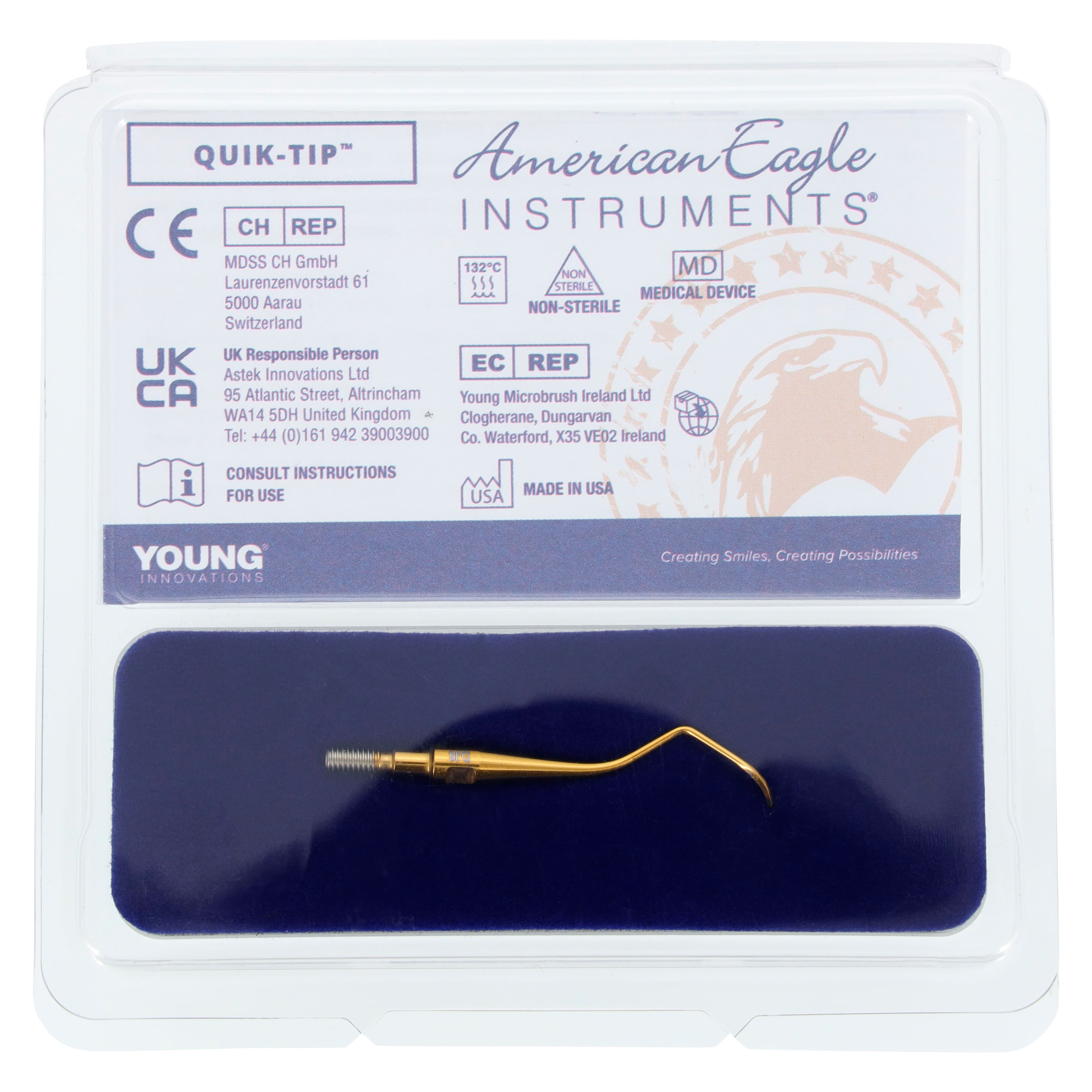 American Eagle XP Squared Technology Quik-Tip Curette, Barnhart 6, Single Tip, AECB6XPQTE thumbnail 4